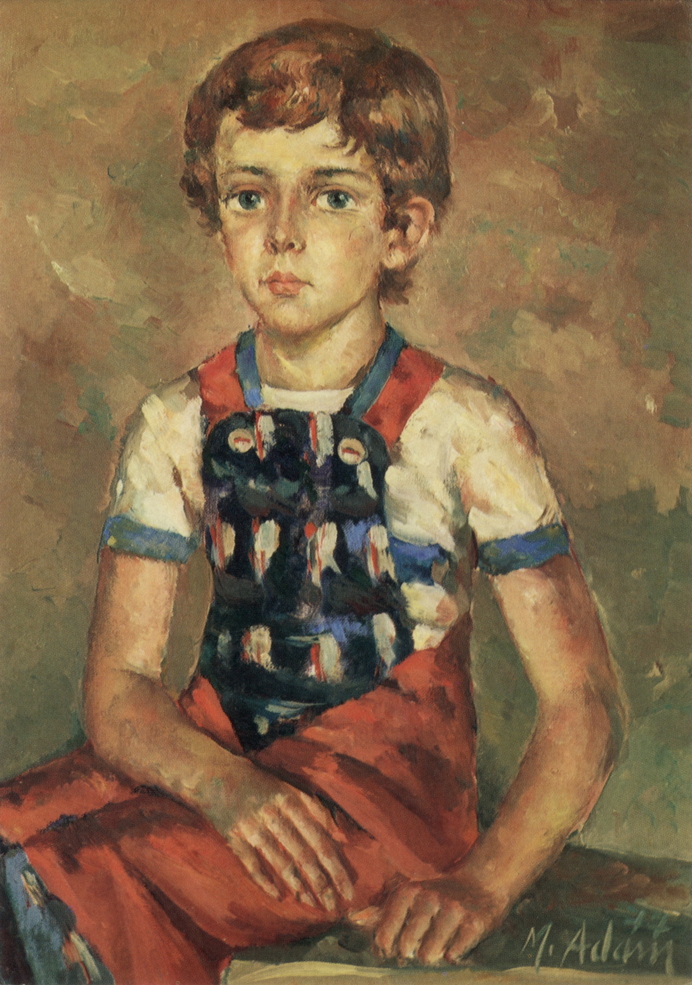 Мальчик сидящий