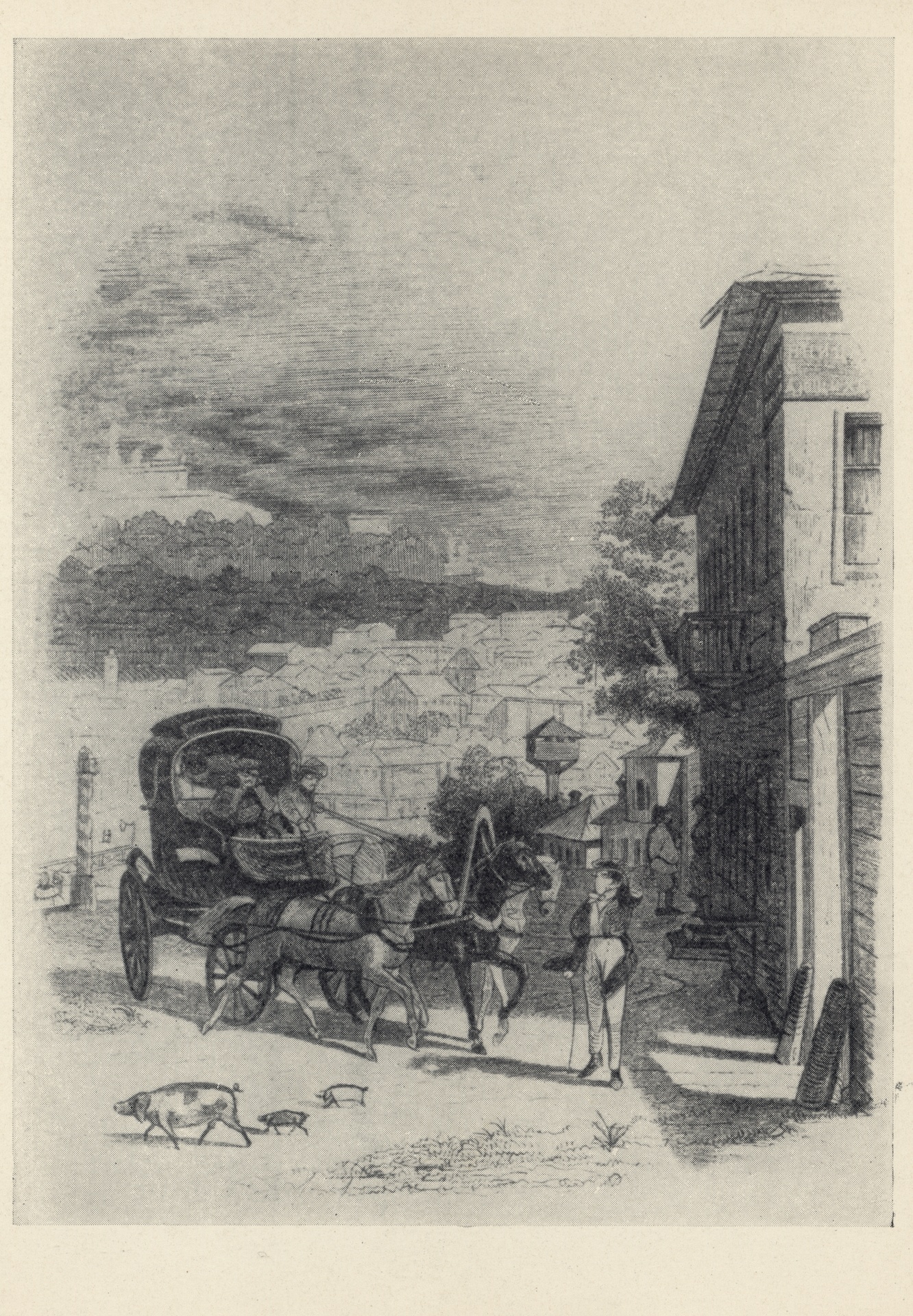 Приезд Чичикова в город