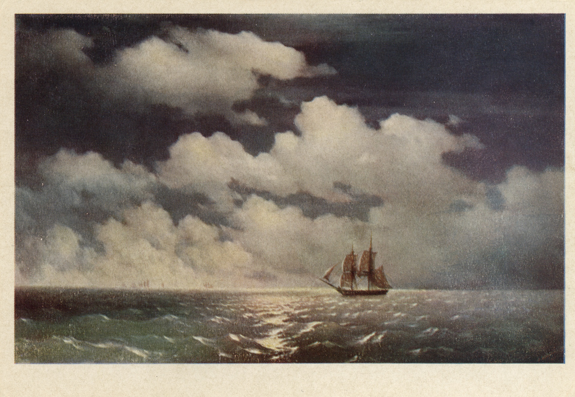 Бриг Меркурий после победы на двумя турецкими судами встречается с русской эскадрой