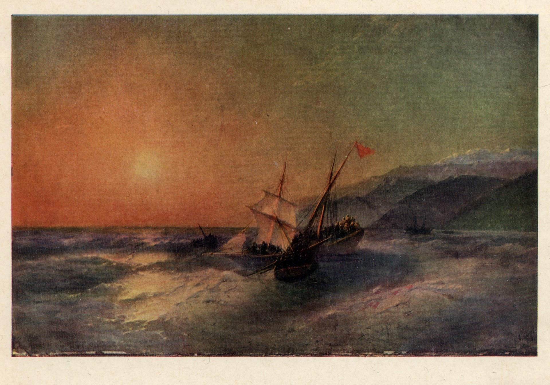 Взятие турецкой кочермы русскими матросами