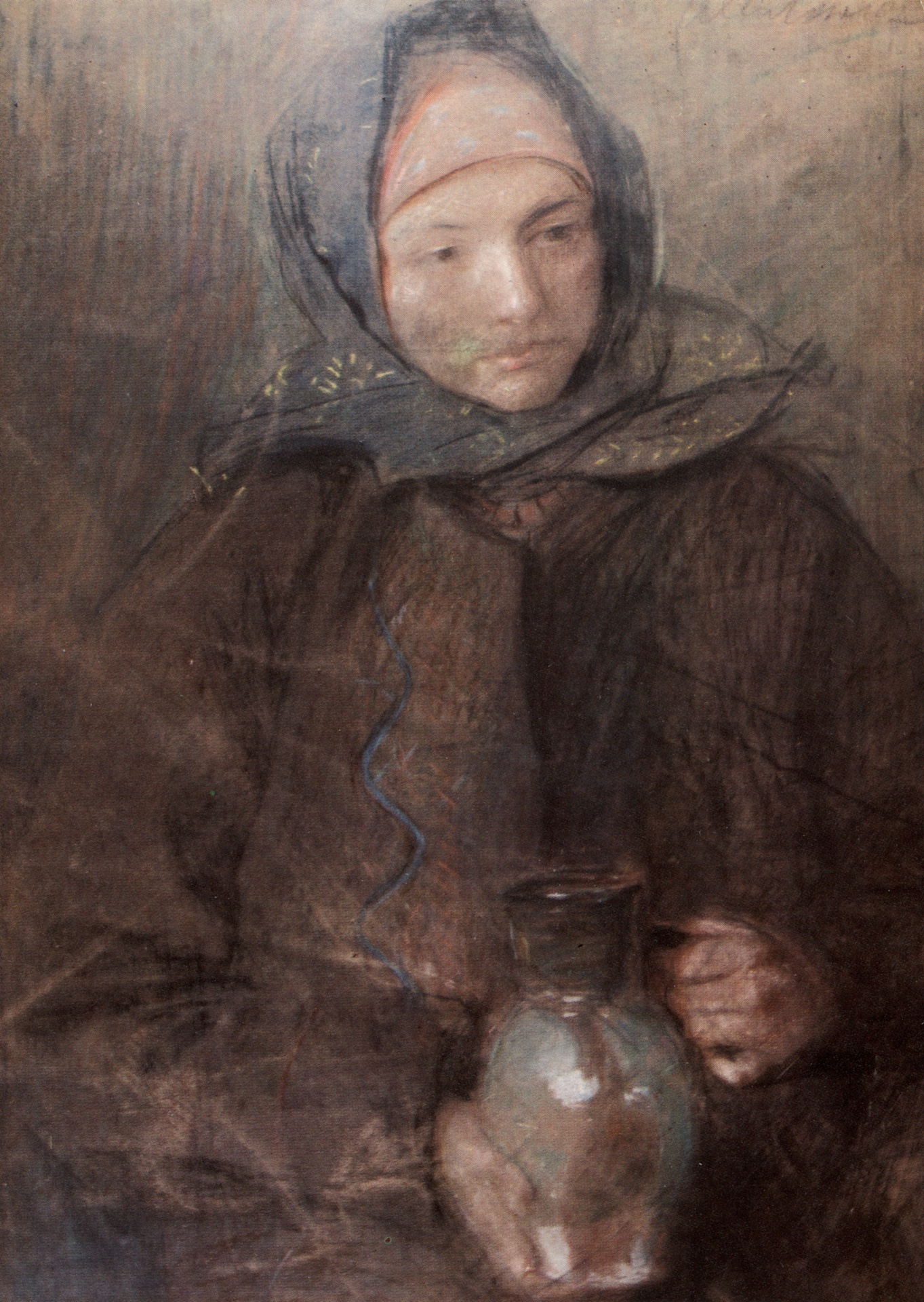 Гуцулка с крынкой