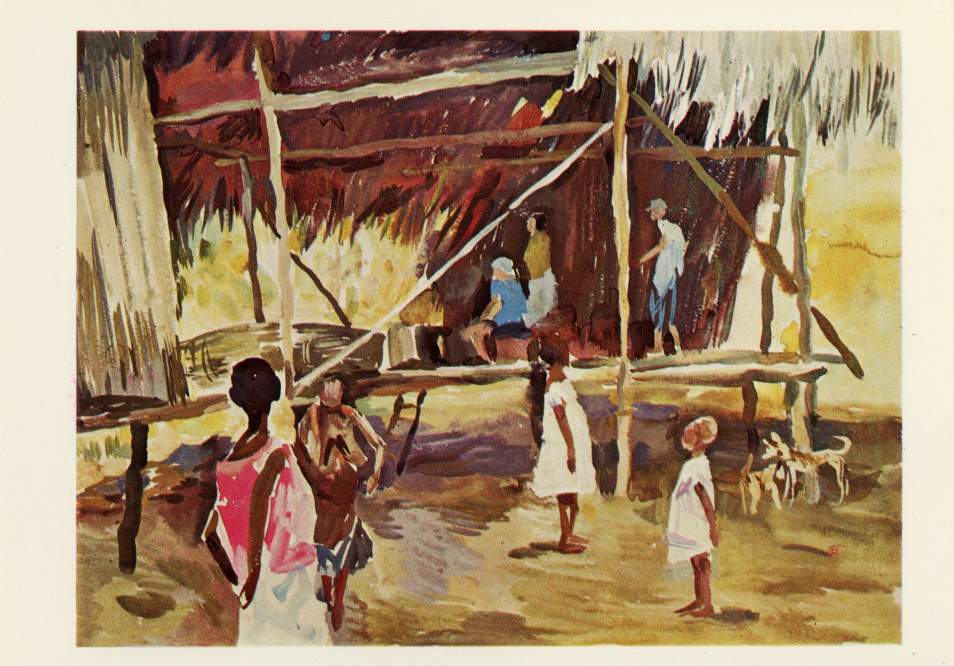 Деревня Бонгу. Гостевая хижина этнографов