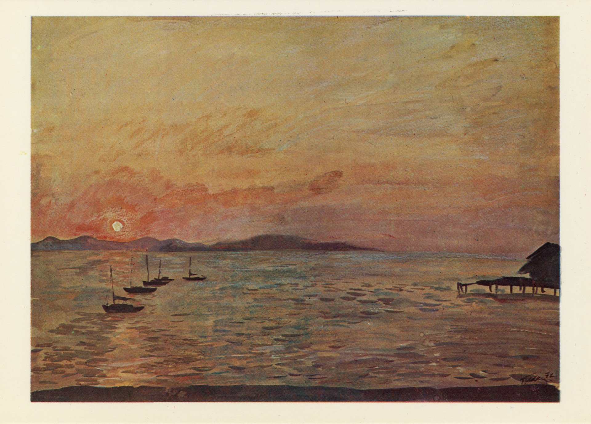 Золотой закат в Морсби