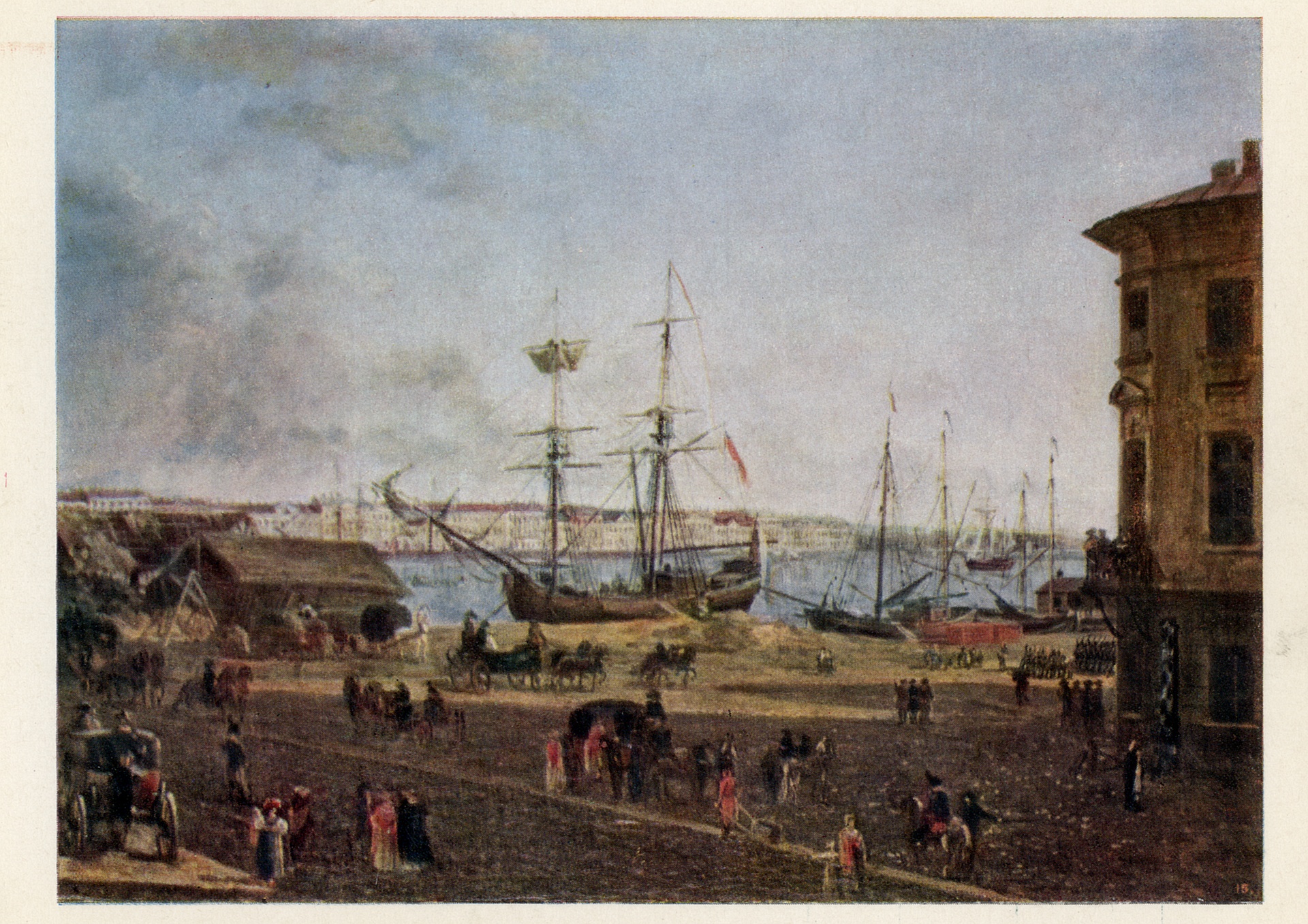 Вид Английской набережной в Петербурге (со стороны Васильевского острова)