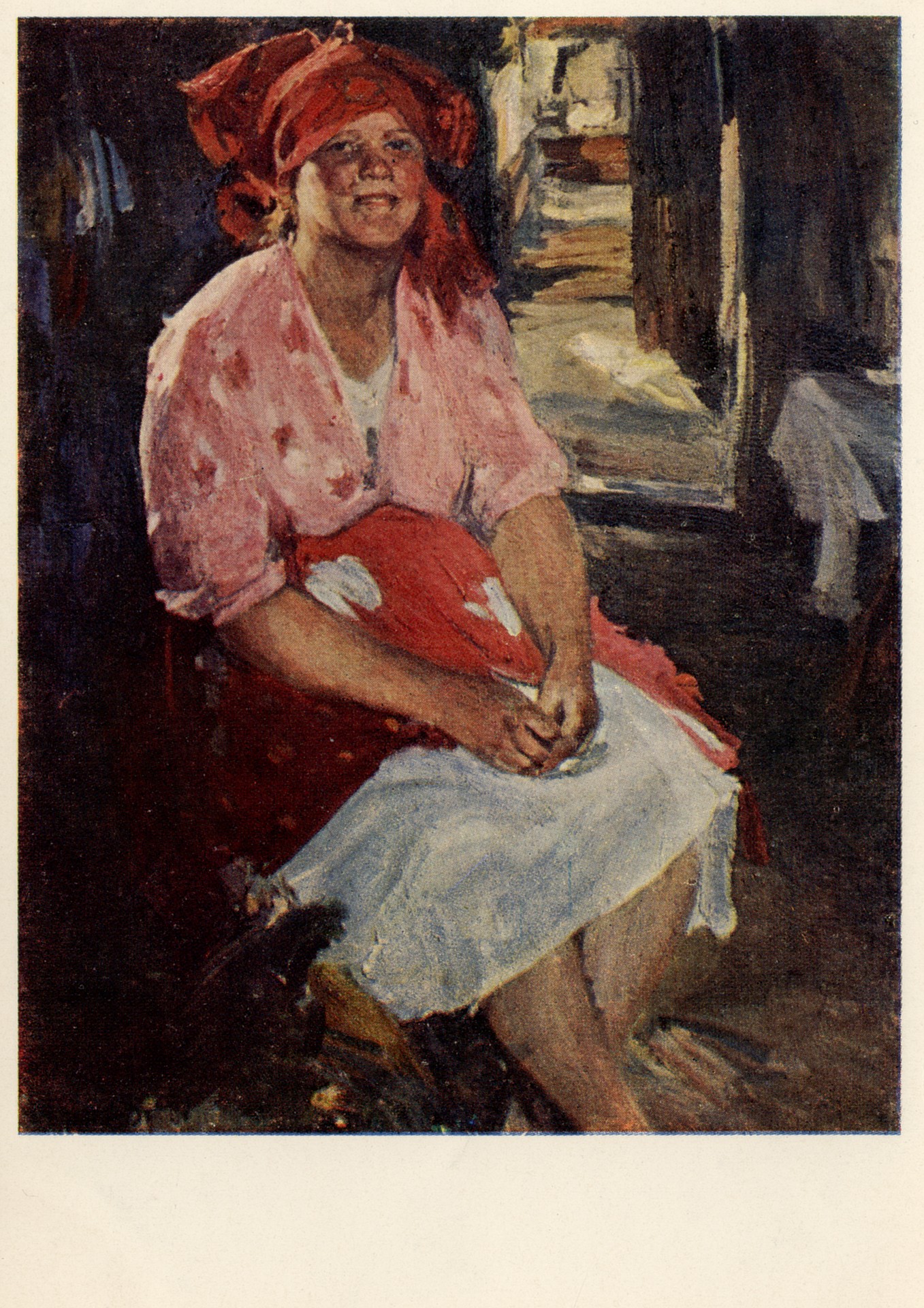 Баба в розовом