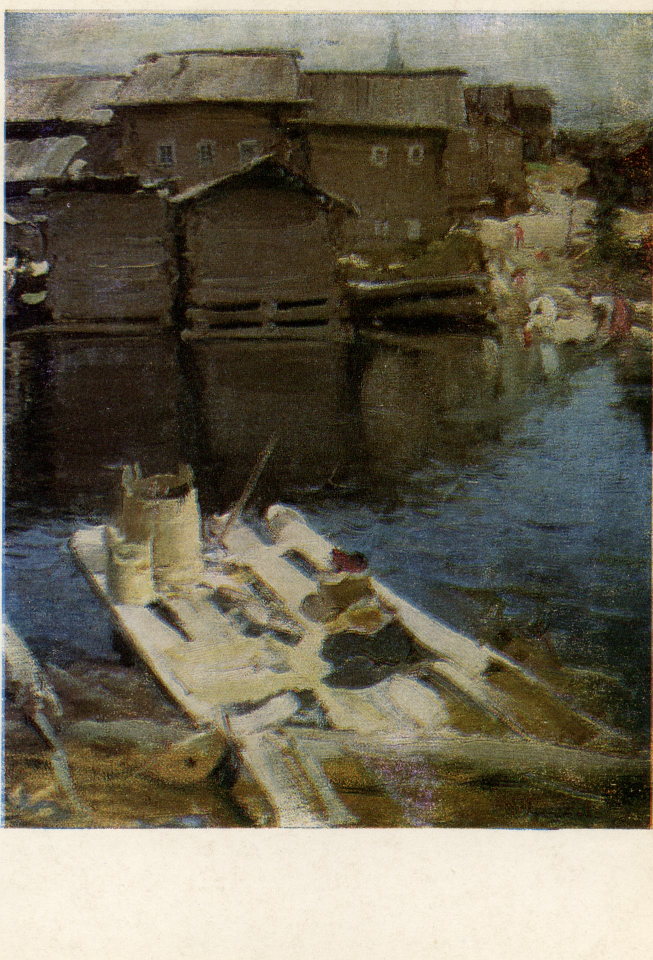 Северная деревня. Мостки