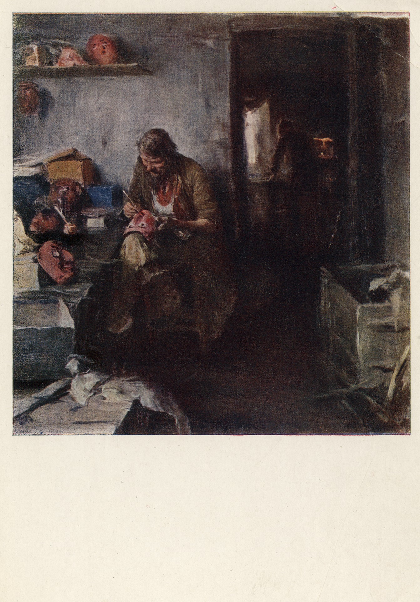 В мастерской масок