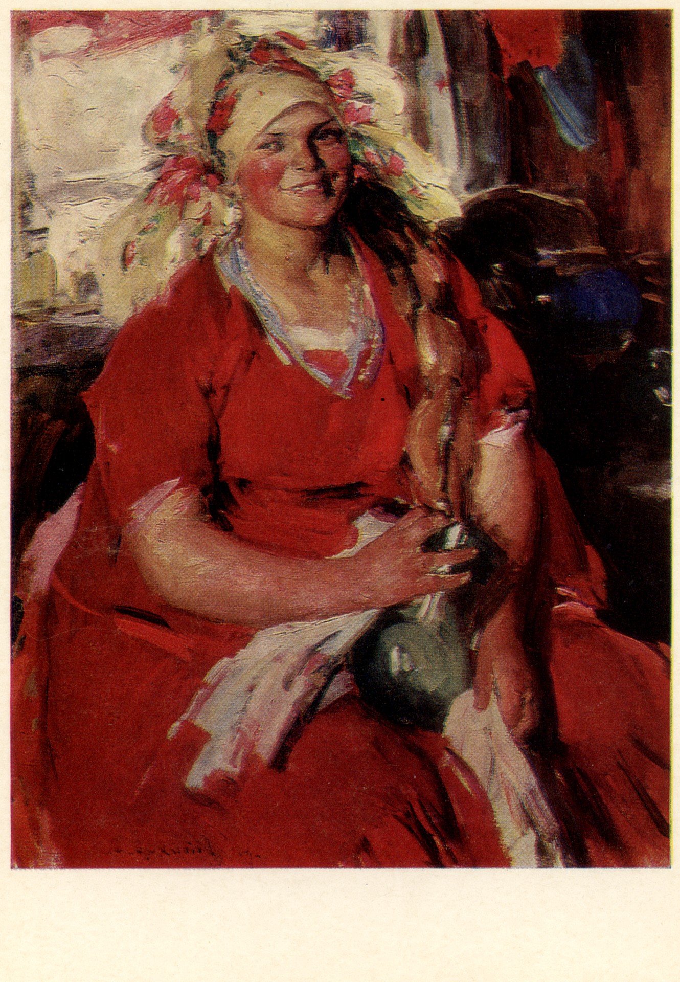 Женщина в красном