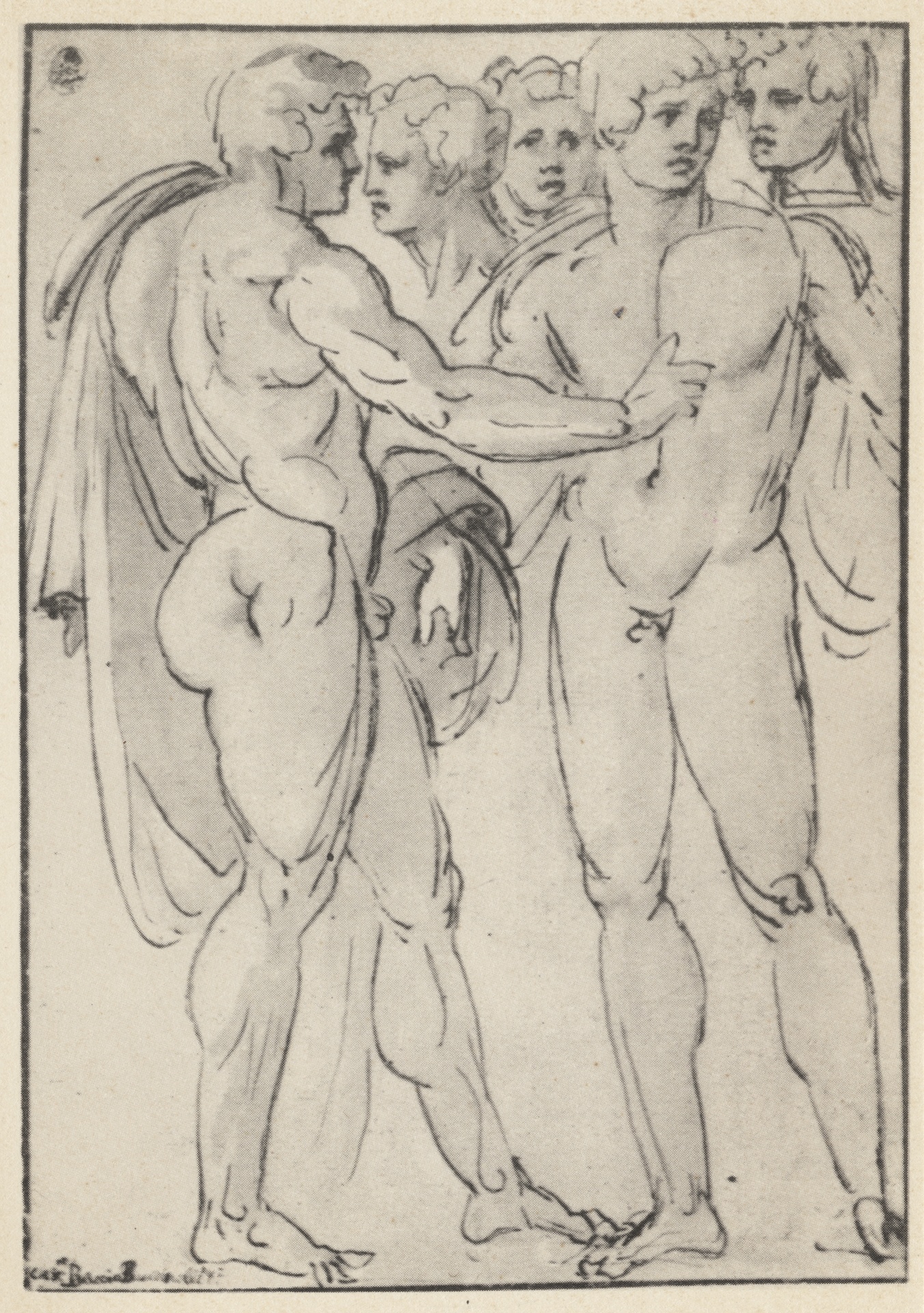 Этюд группы обнажённых