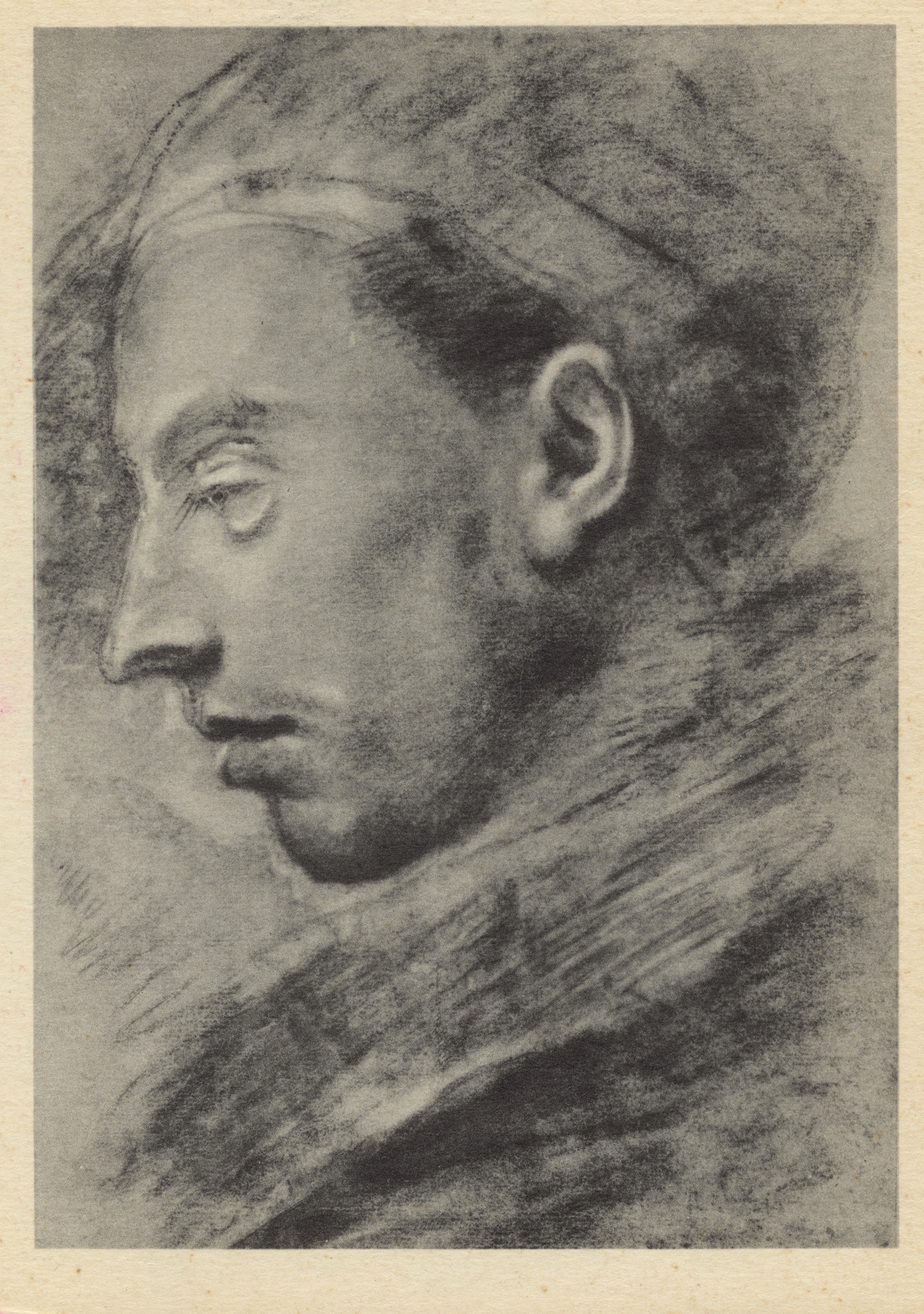 Мужская голова в профиль