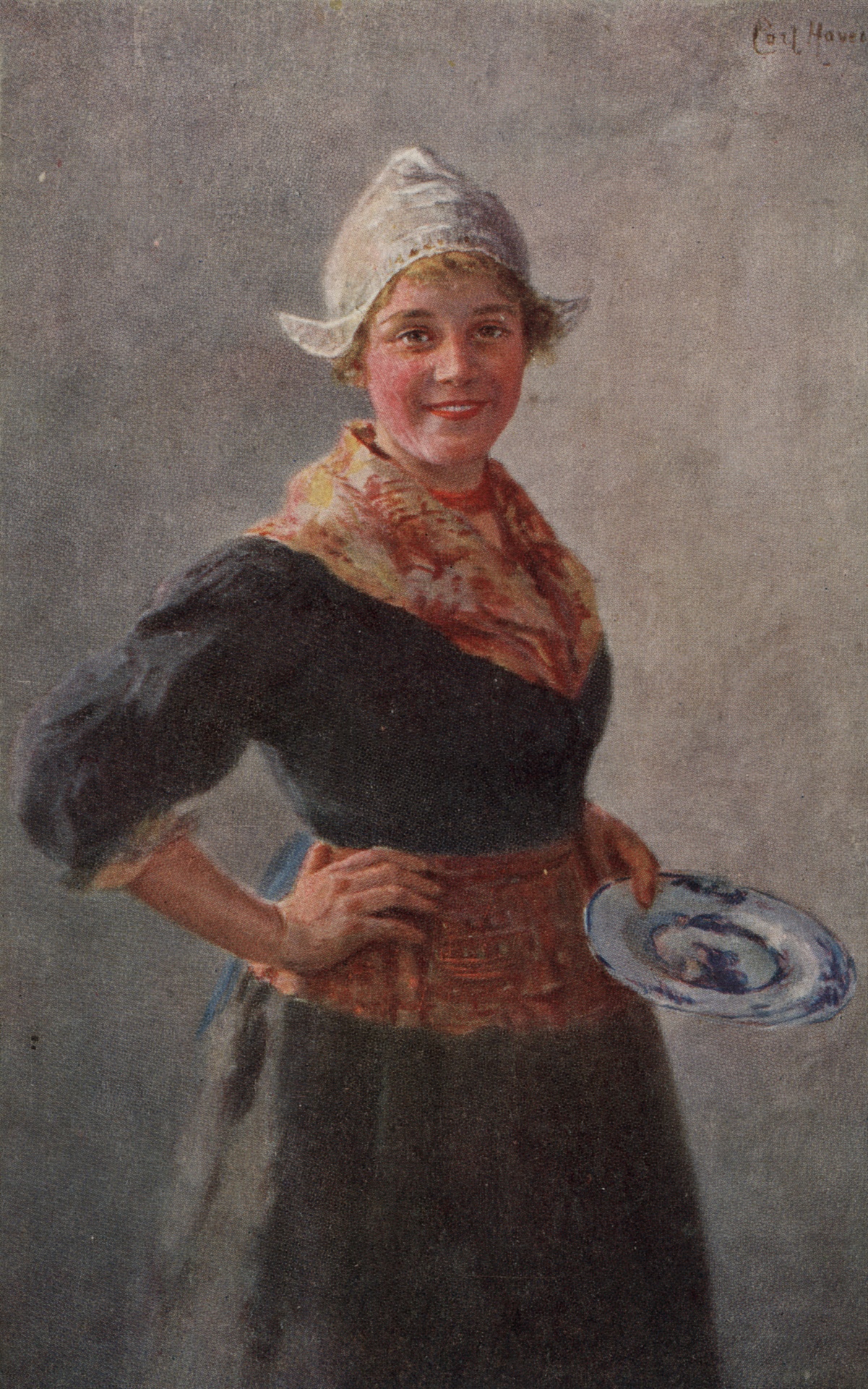 Прислуга с тарелкой