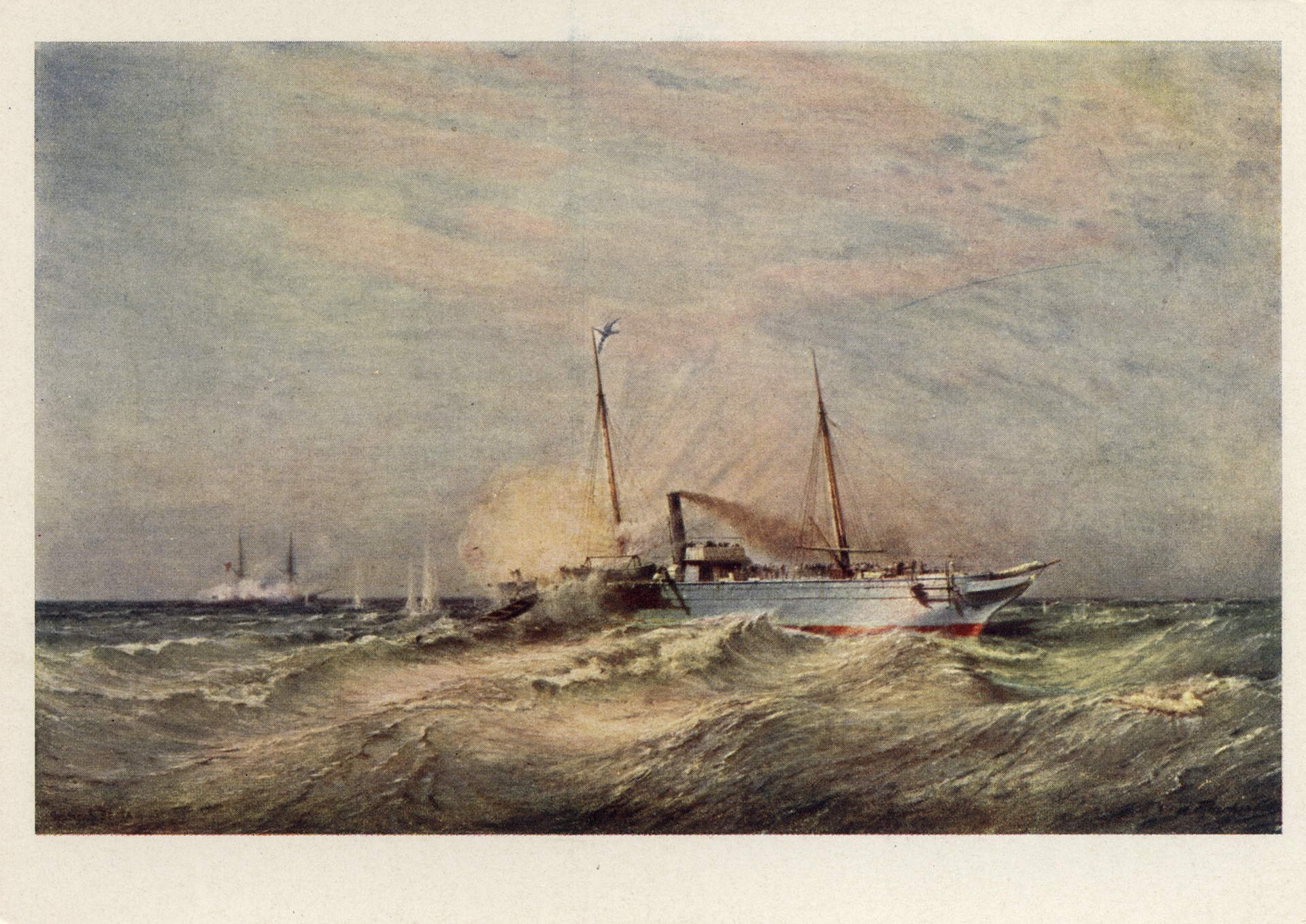 Бой парохода Веста с турецким броненосцем Фетхи-Буленад в чёрном море 11 июля 1877 года