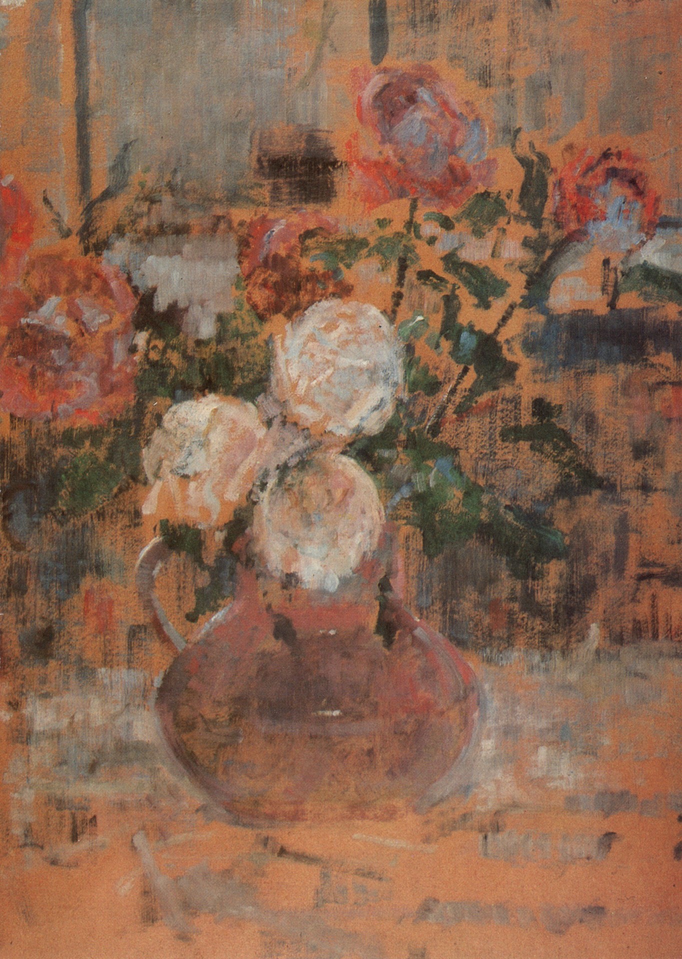 Красные розы в вазе