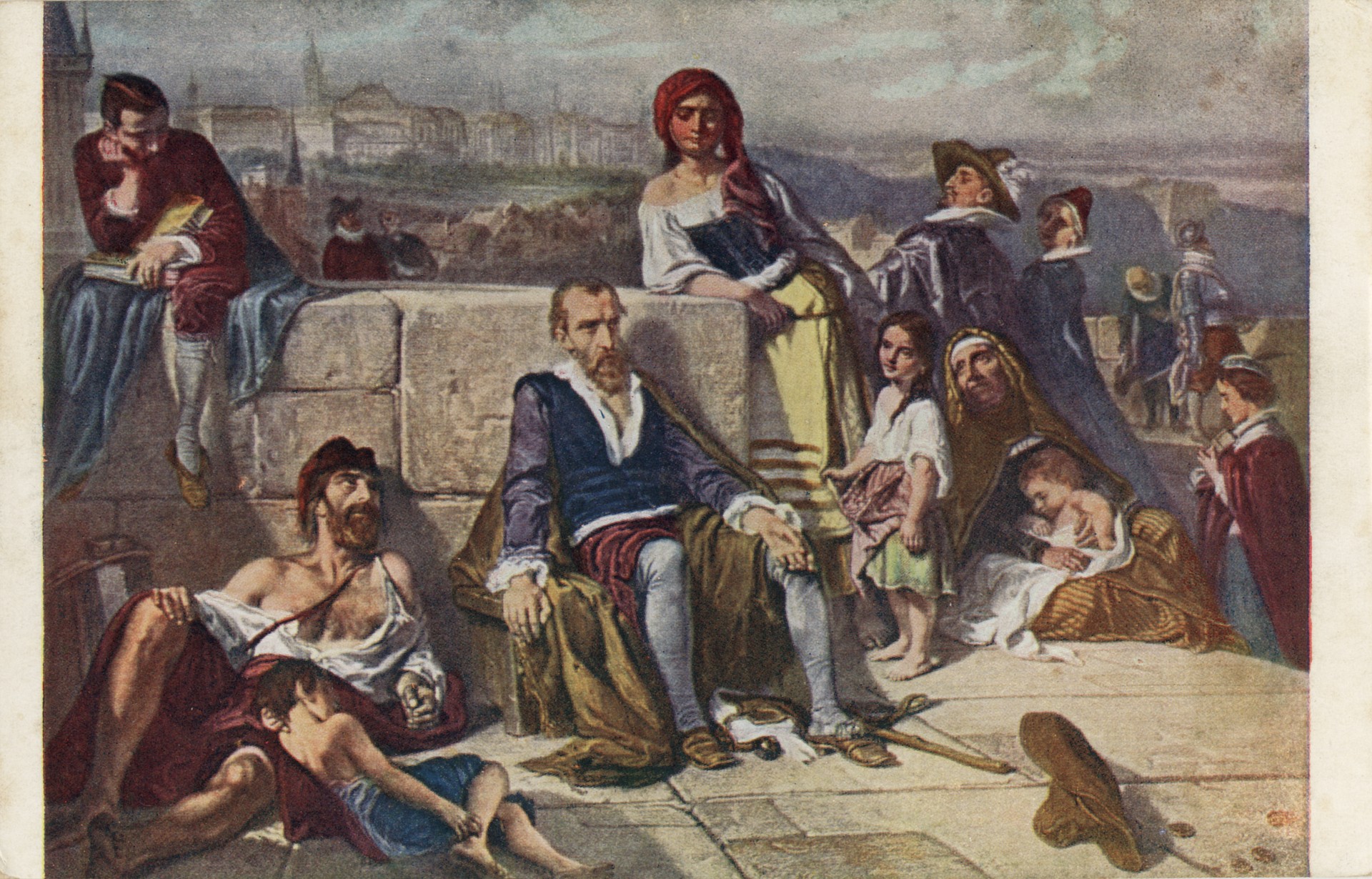 Шимон Ломницкий на пражском мосту