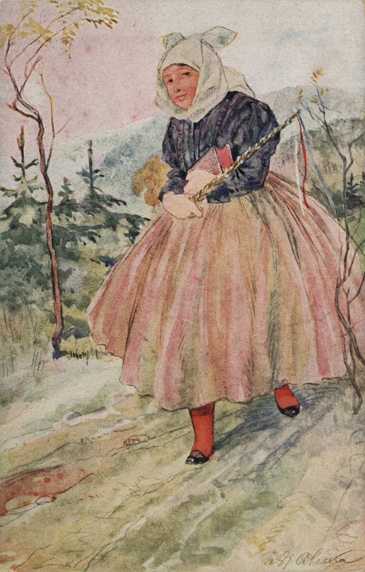 Женщина идет на молитву