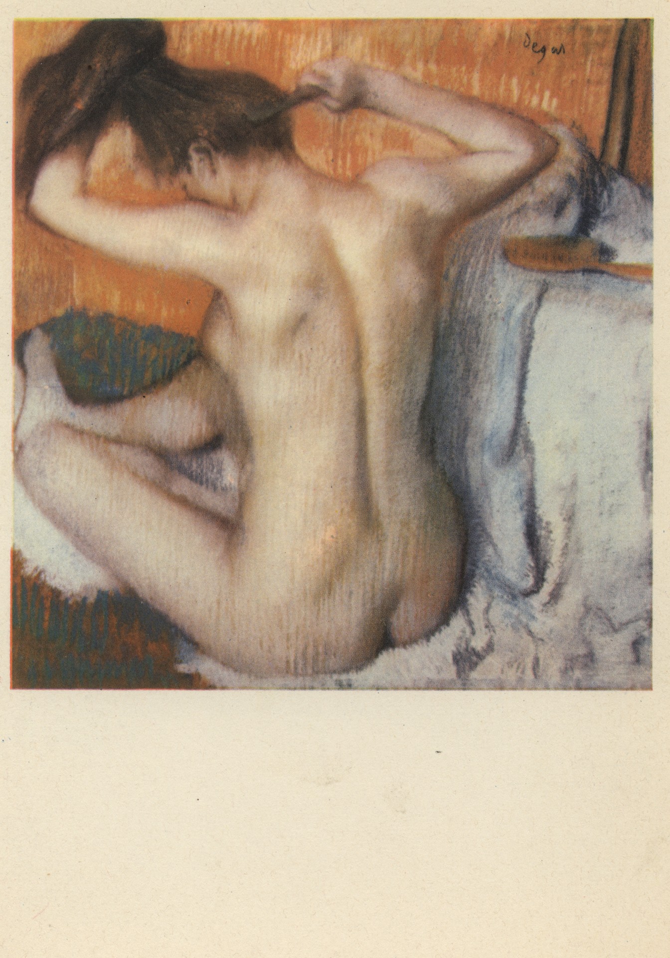 Причёсывающаяся женщина (пастель)