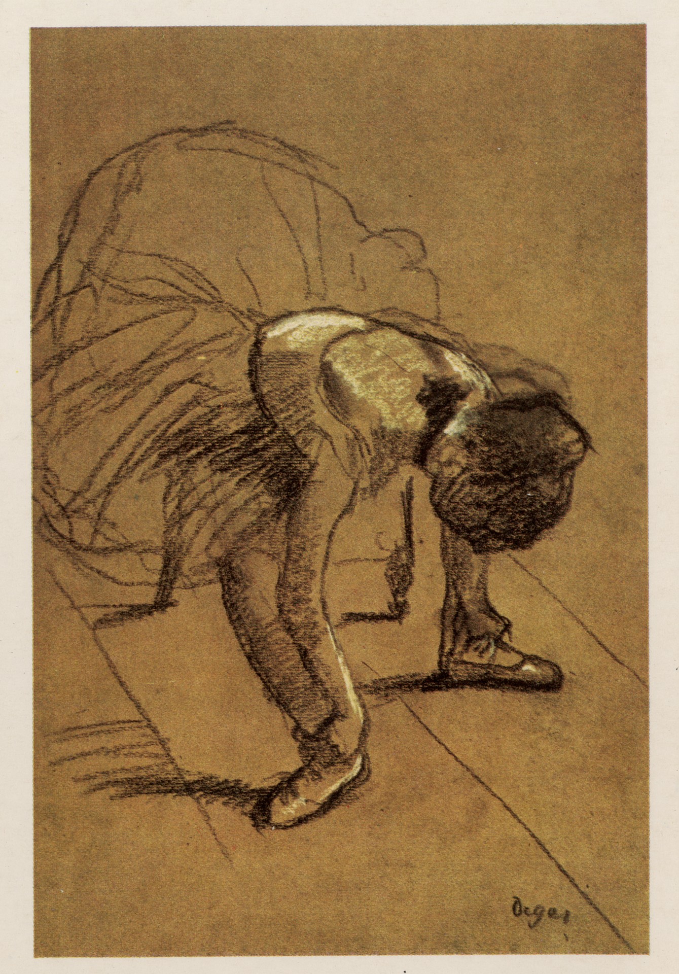 Сидящая танцовщица, поправляющая туфли