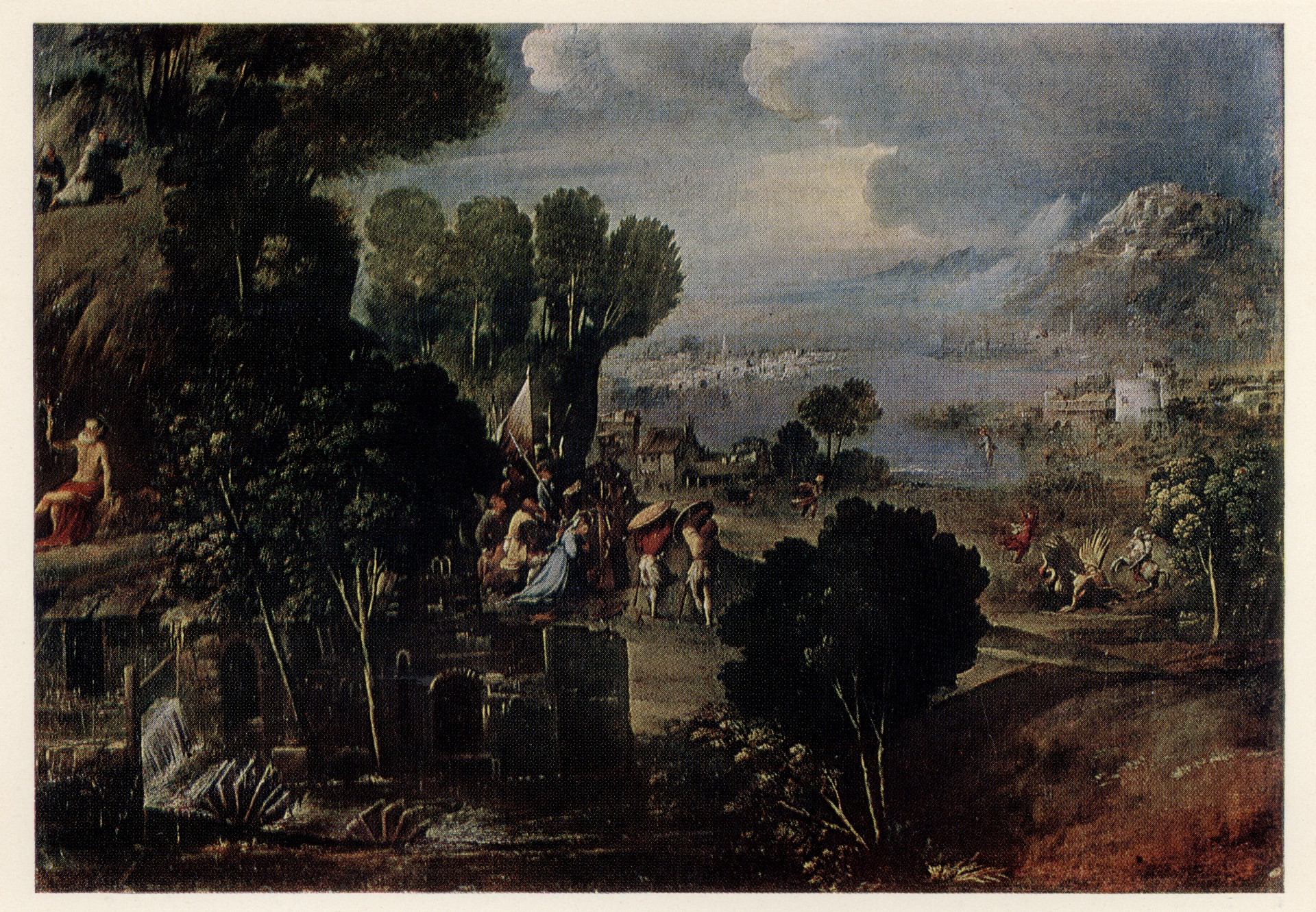 Пейзаж со сценами из жизни святых