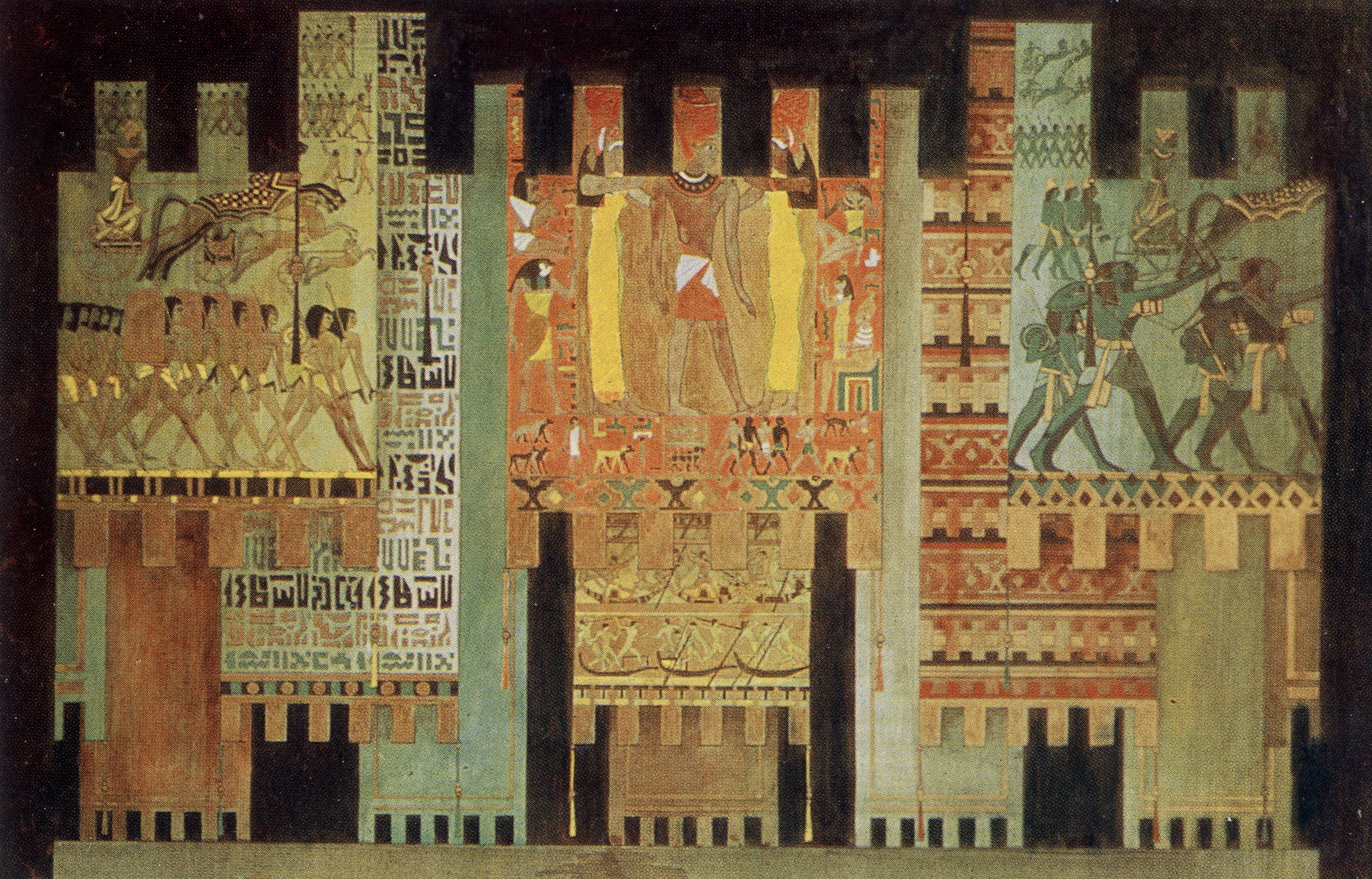 Эскиз декорации к опере Верди Аида