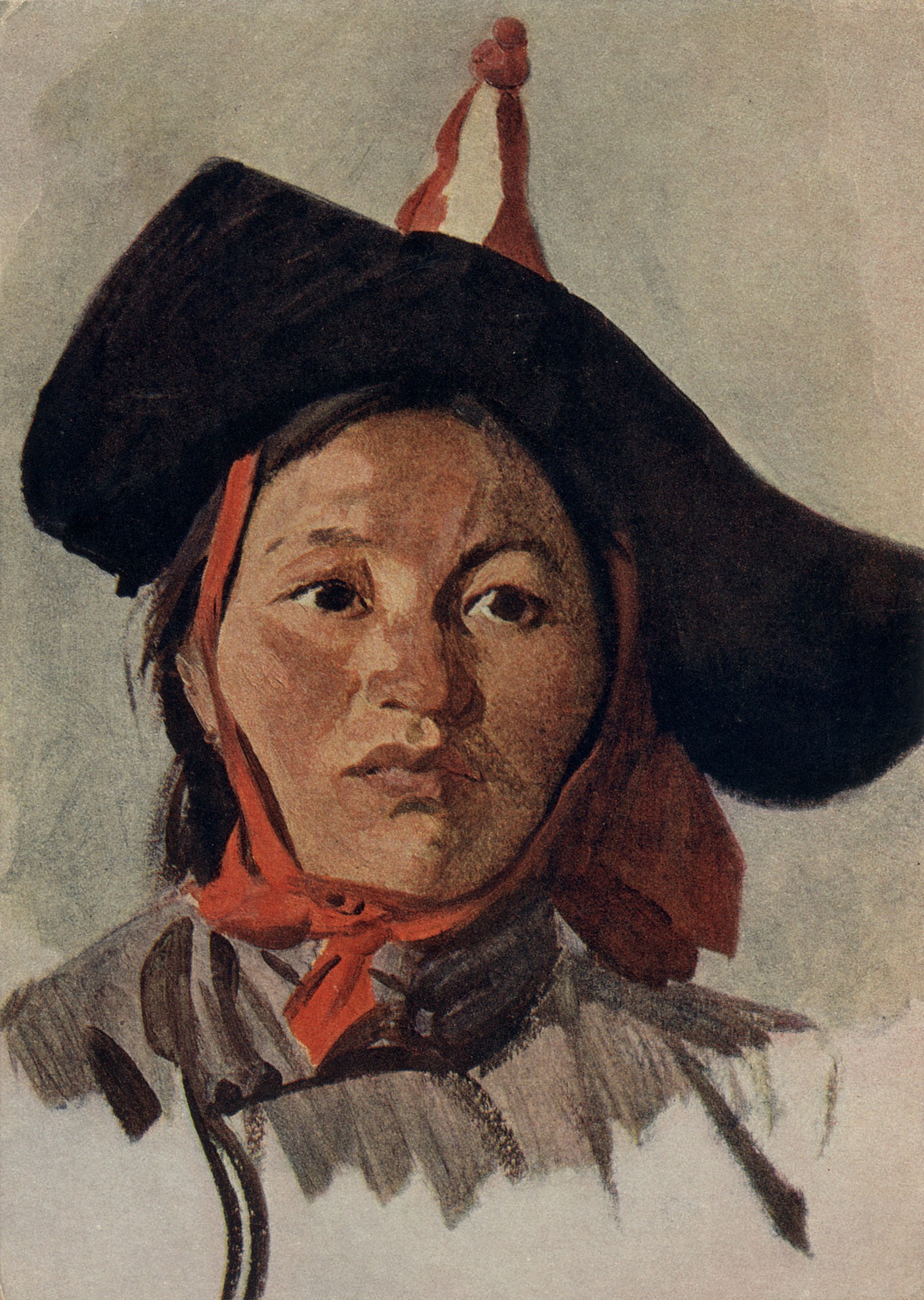 Молодая монголка в шапке