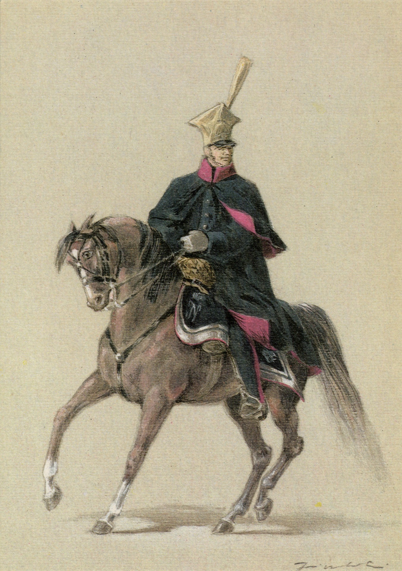 Офицер в плаще. 1812-1813