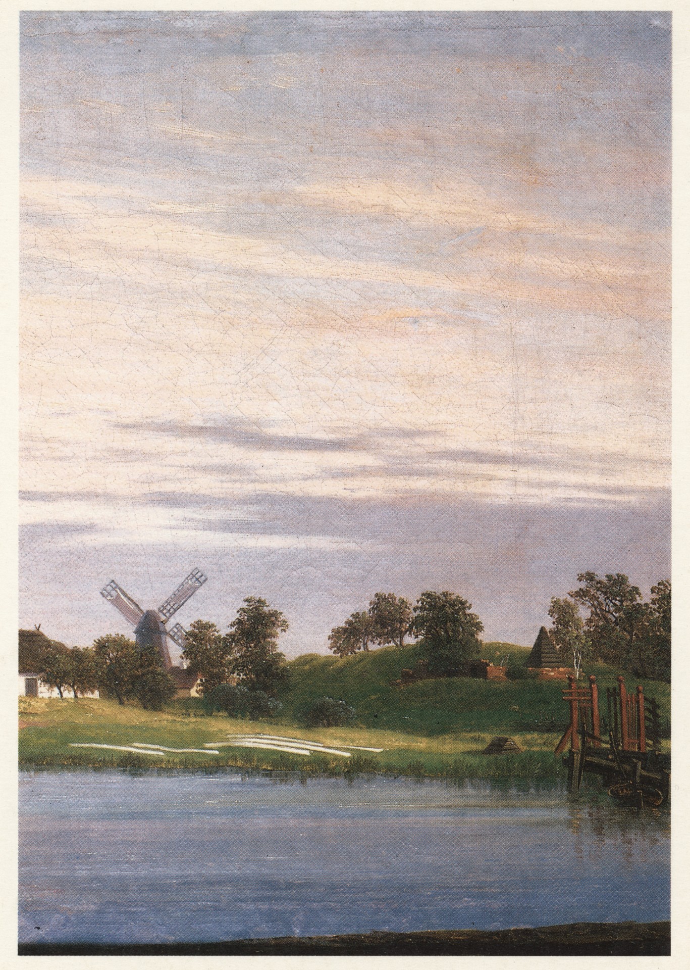 Ландшафт с ветряной мельницей