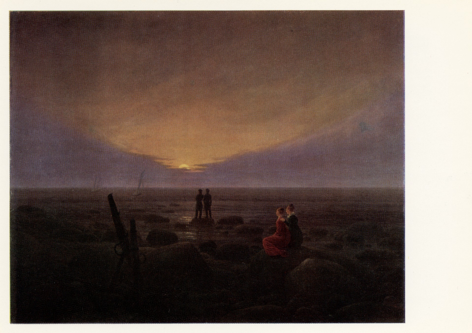 Восход луны над морем