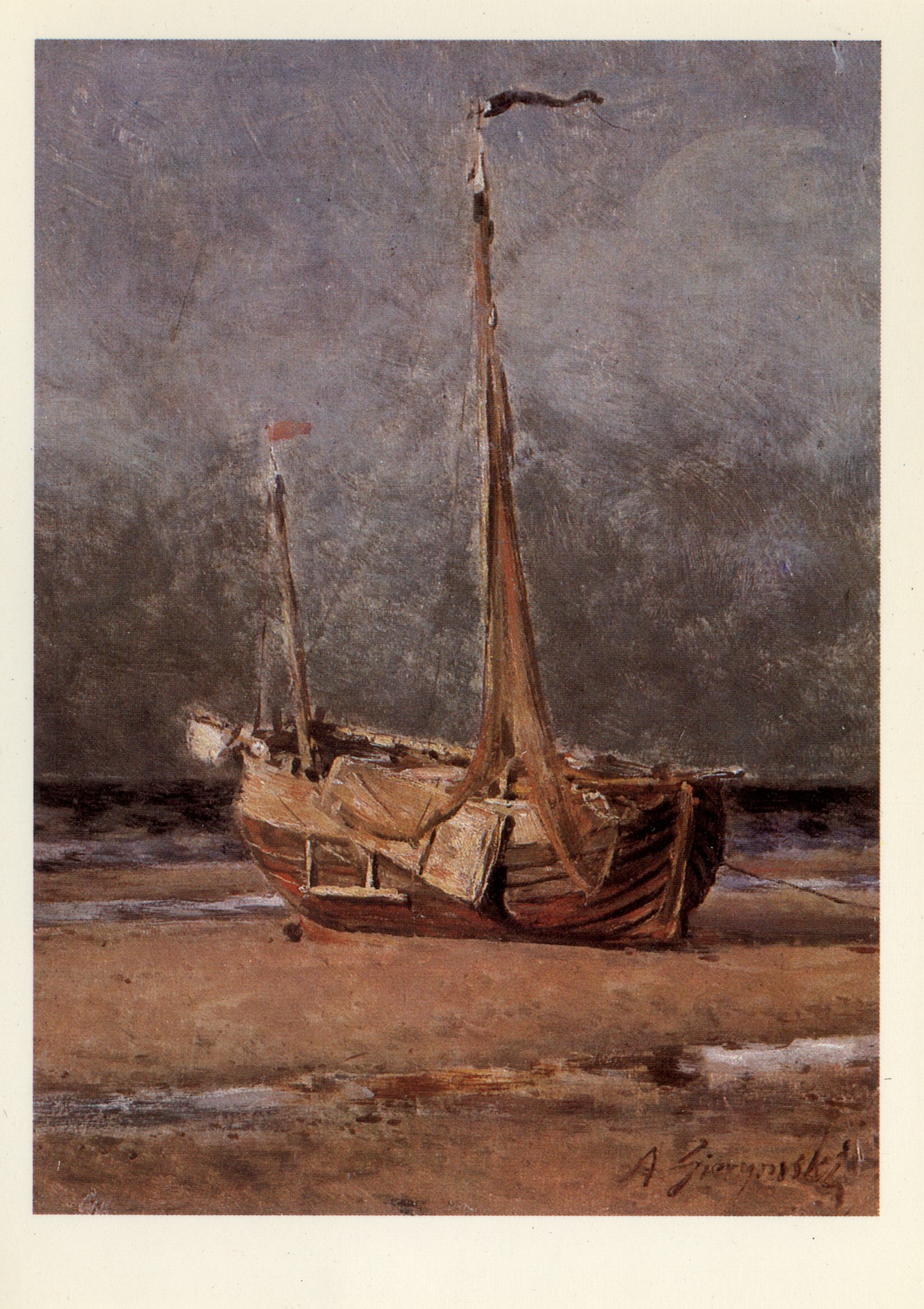 Рыбацкая лодка на берегу морском