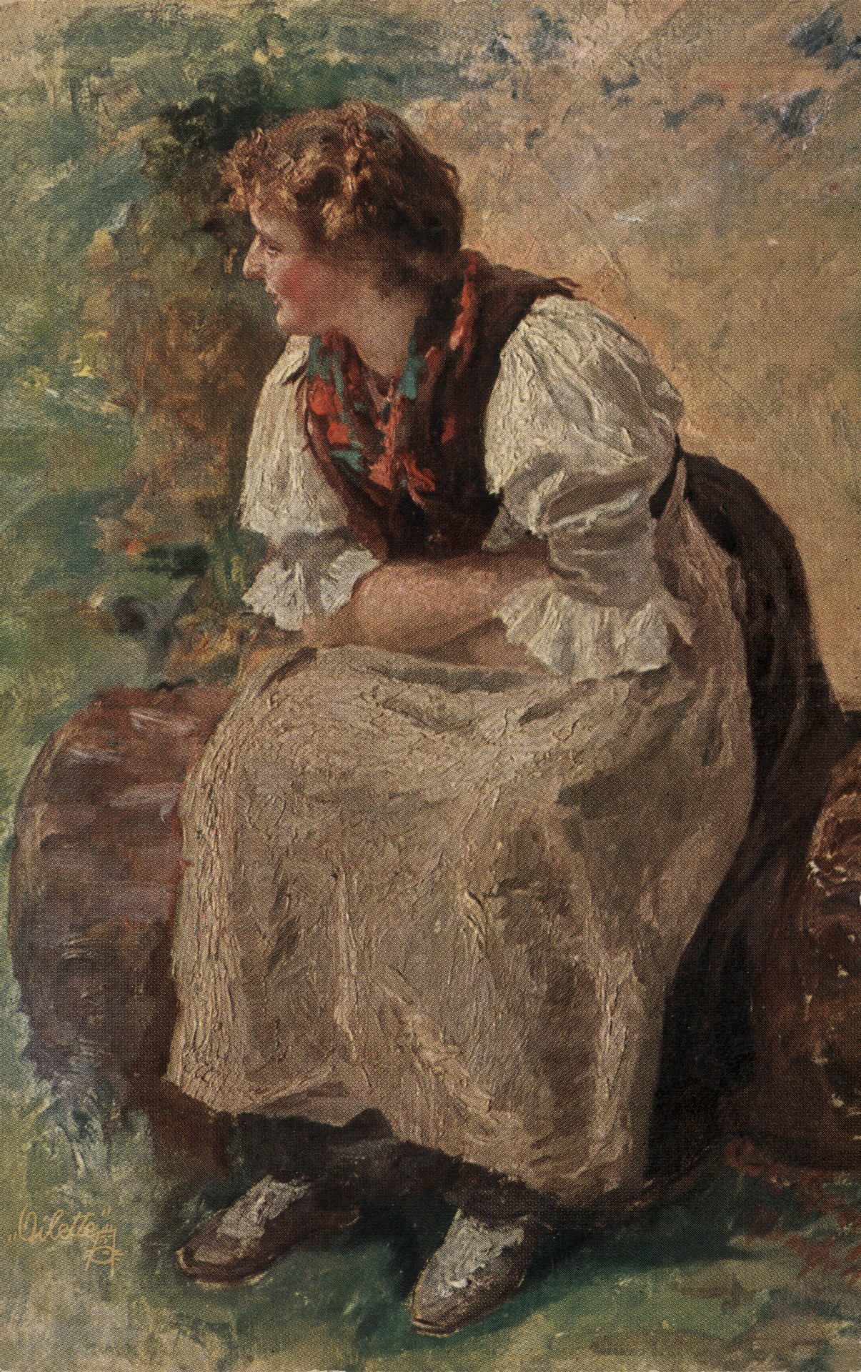 Сидящая женщина