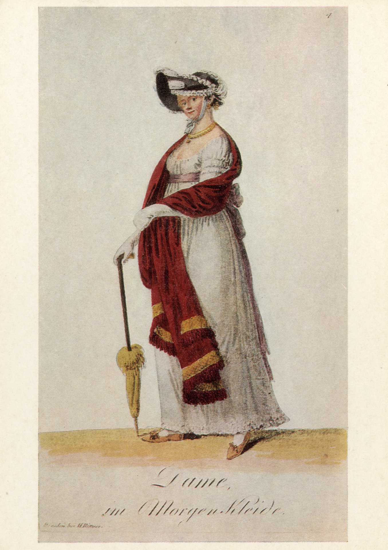 Женщина в утреннем платье