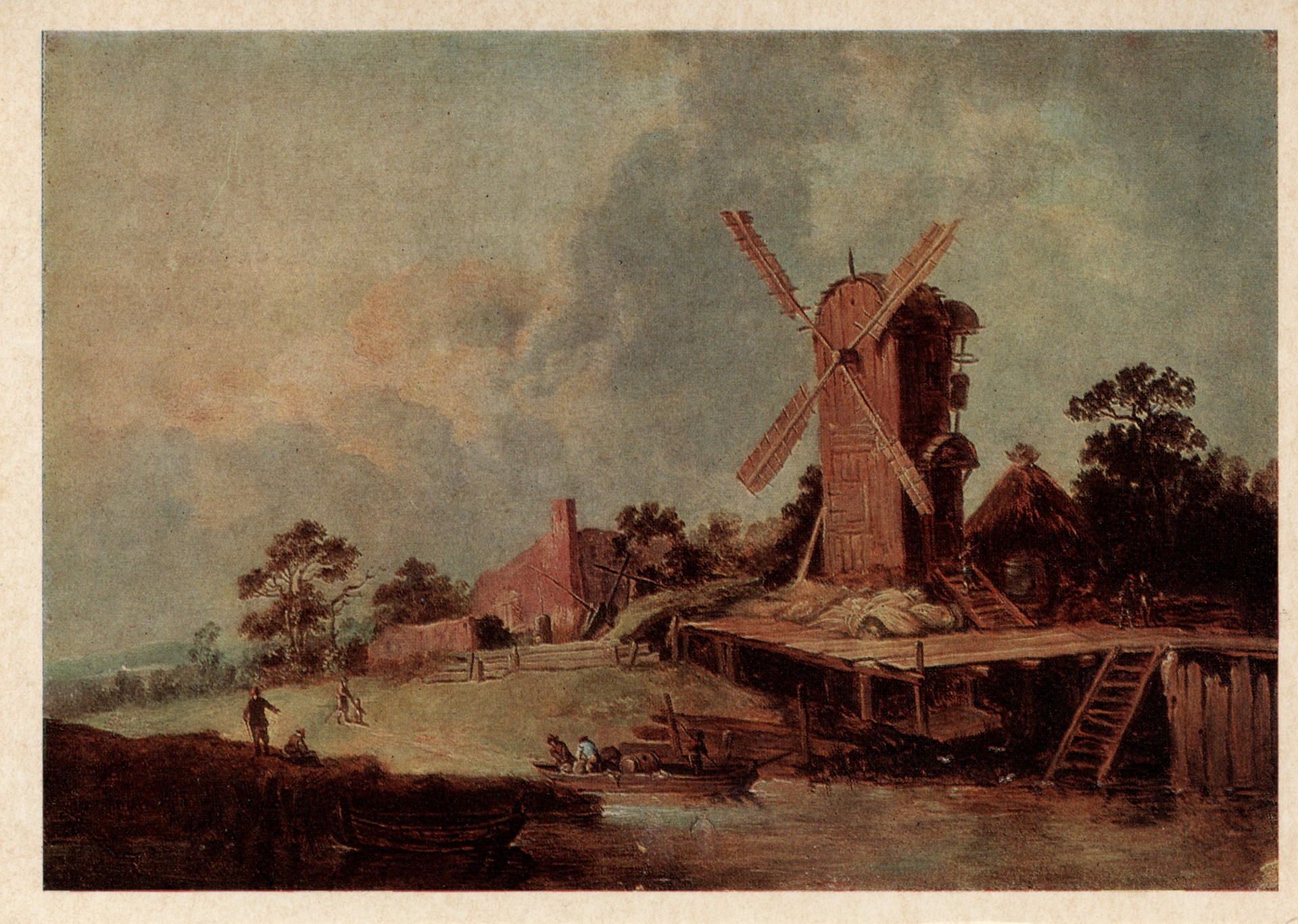 Пейзаж с мельницей