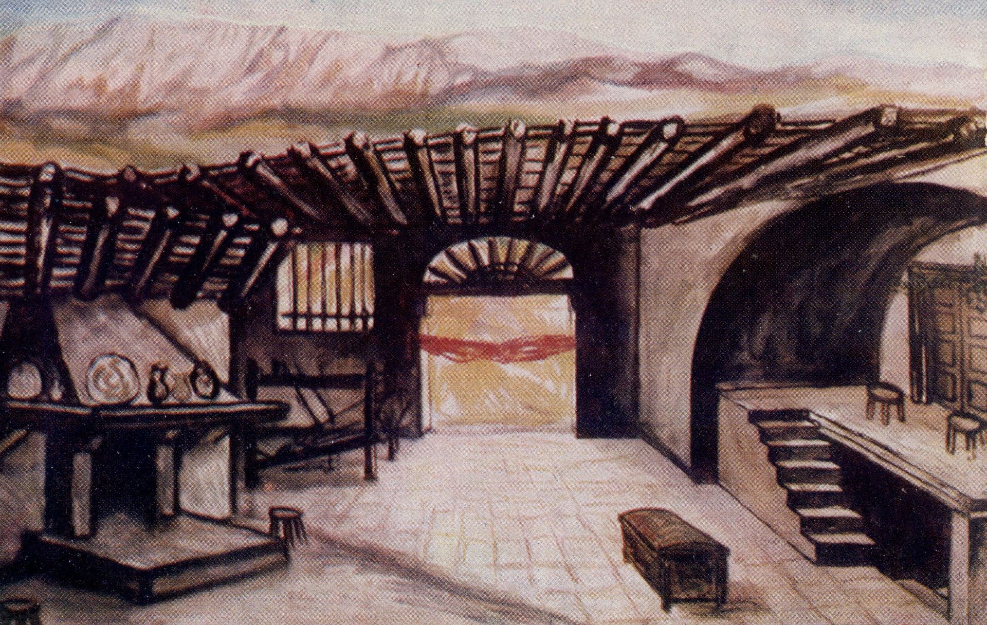 Эскиз к опере Пиццетти Дочь Иорио