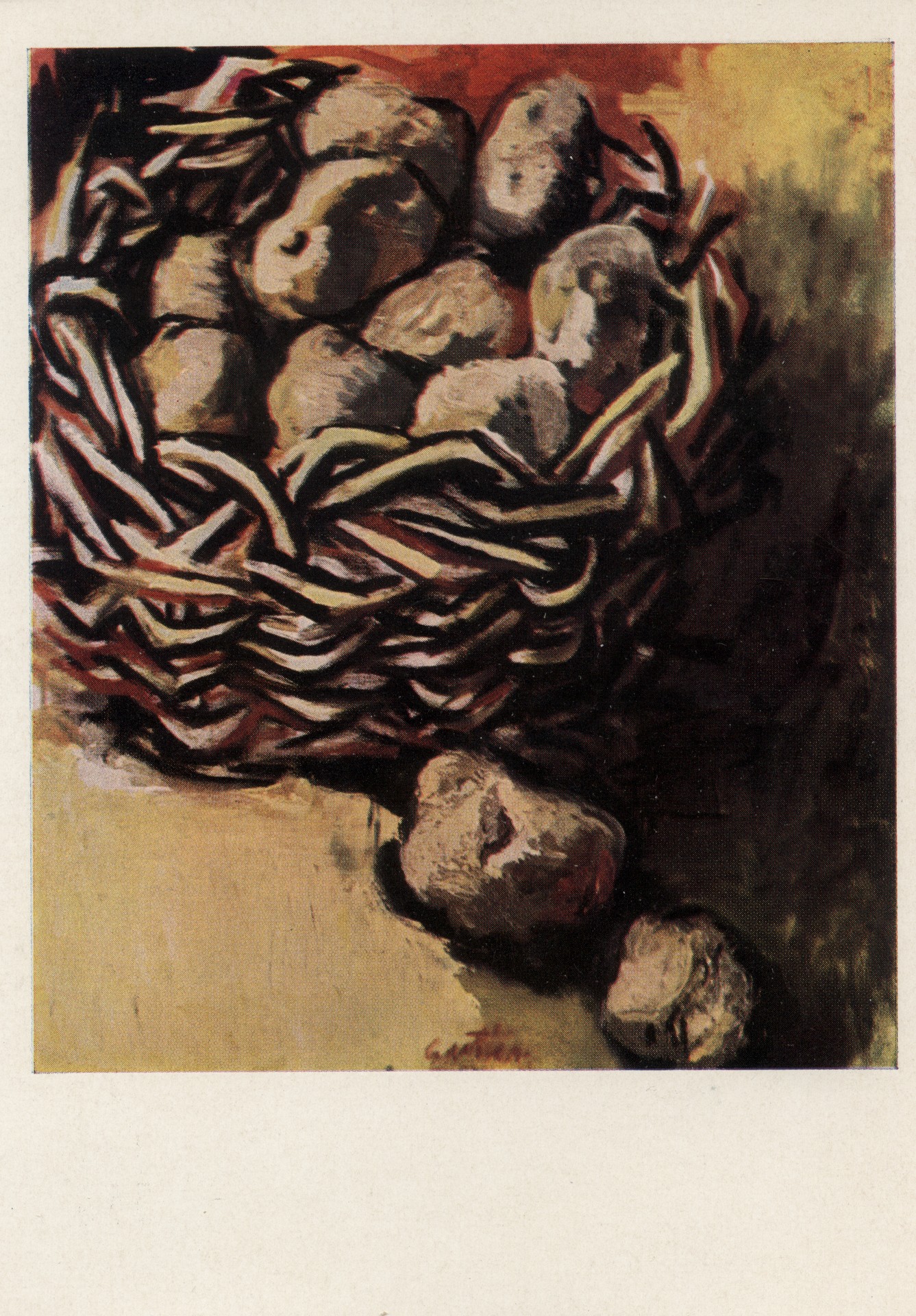 Корзина с картофелем