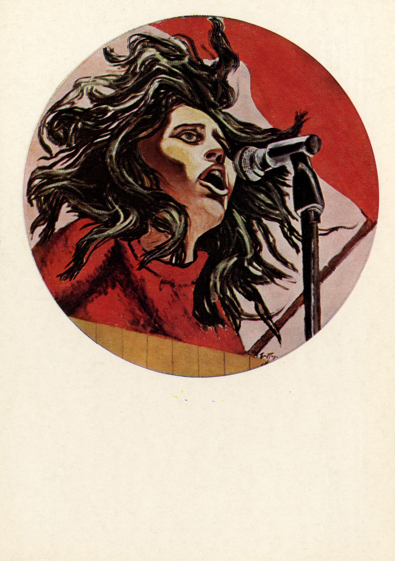 Женщина на митинге