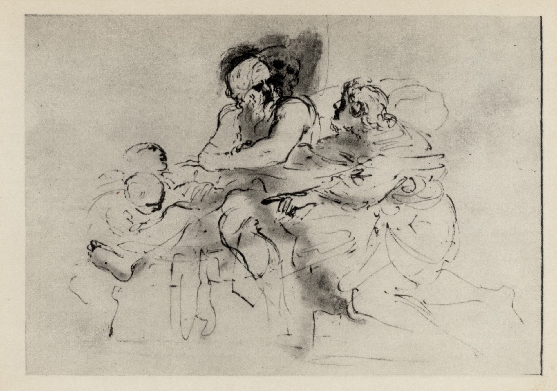 Группа мужских и детских фигур