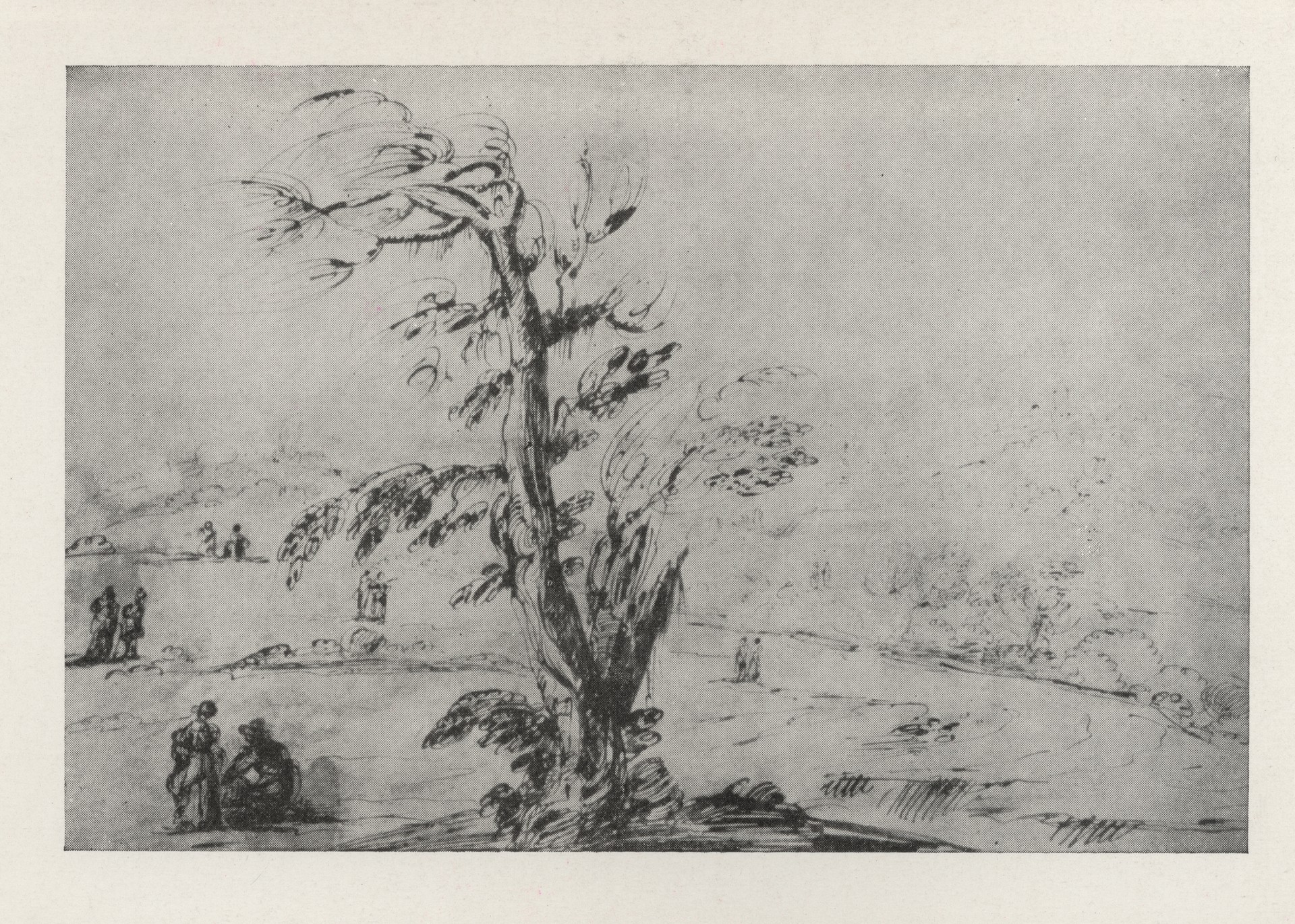 Пейзаж с деревом