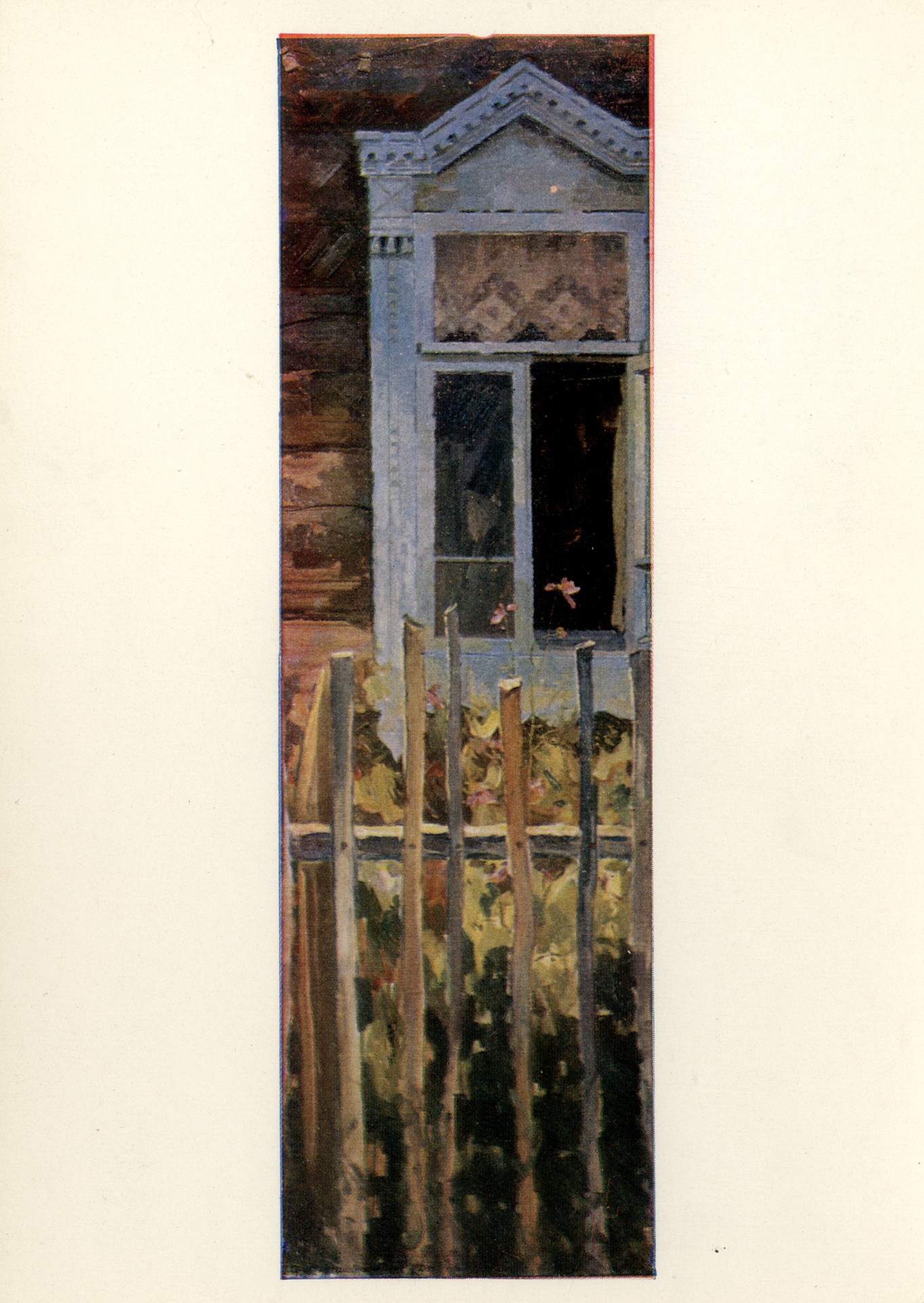 Окно с голубыми ставнями