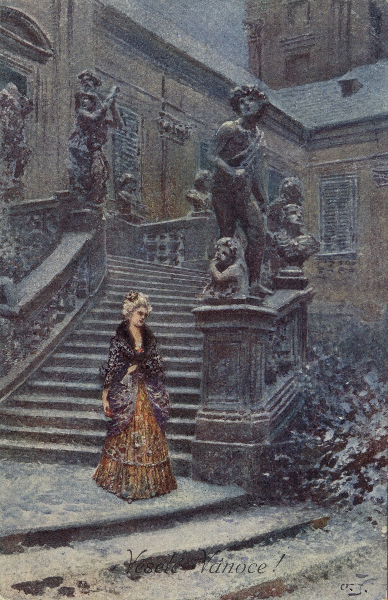 Дама у лестницы