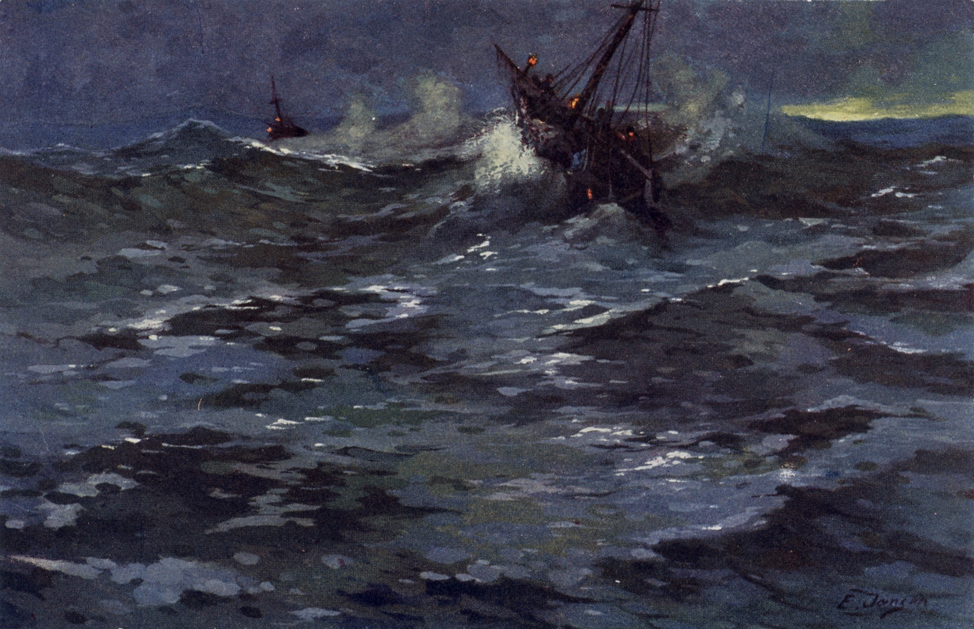 Шторм ночью