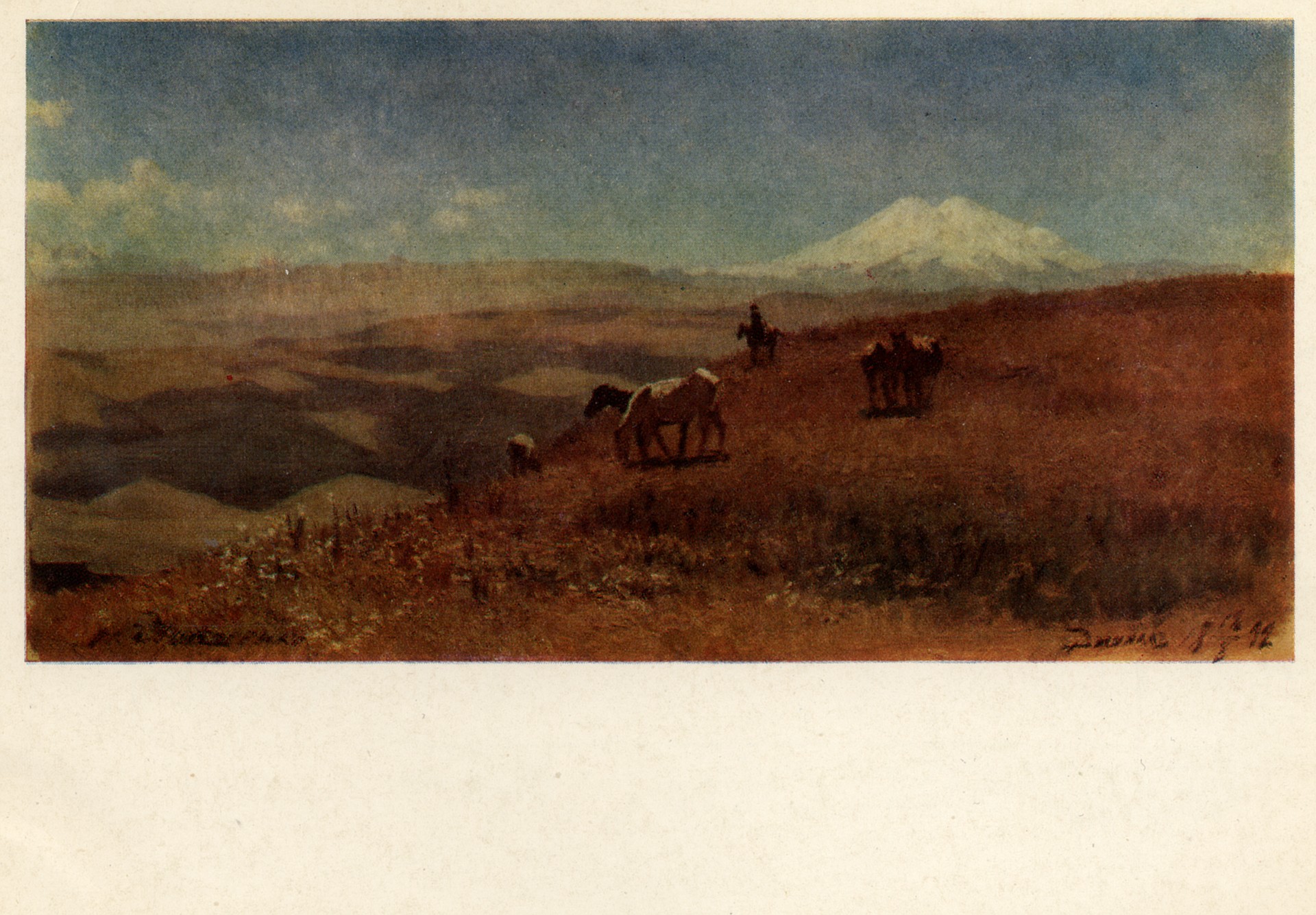 Степь. Вдали Эльбрус