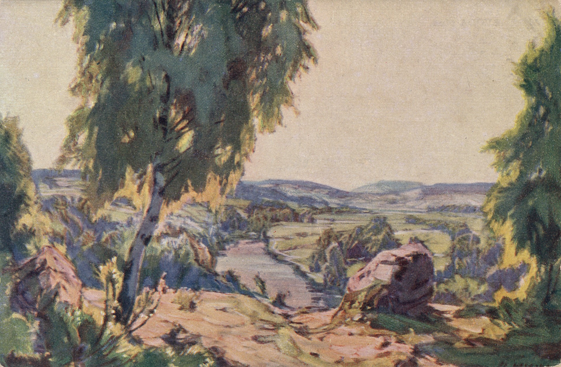 Пейзаж с камнем