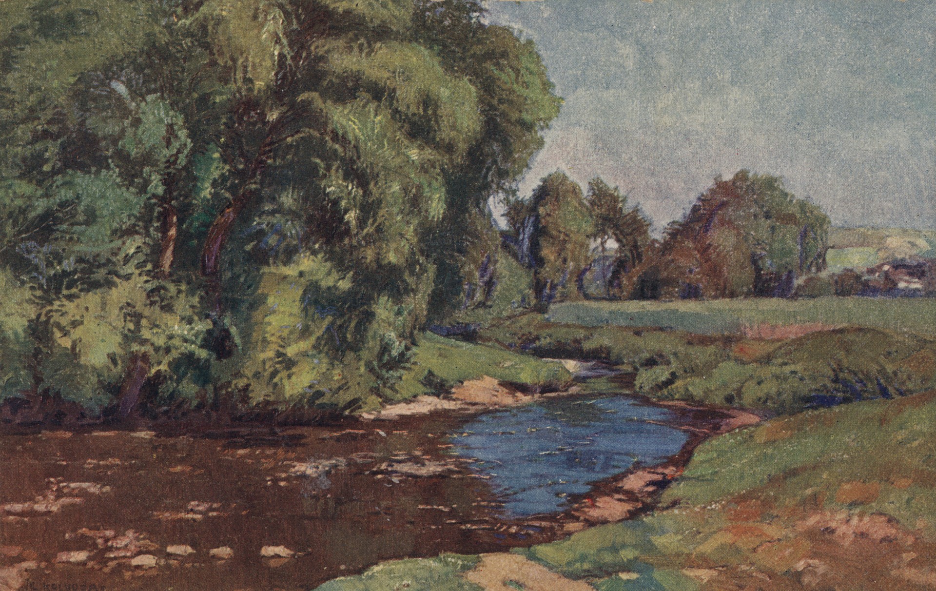 Речка на опушке леса