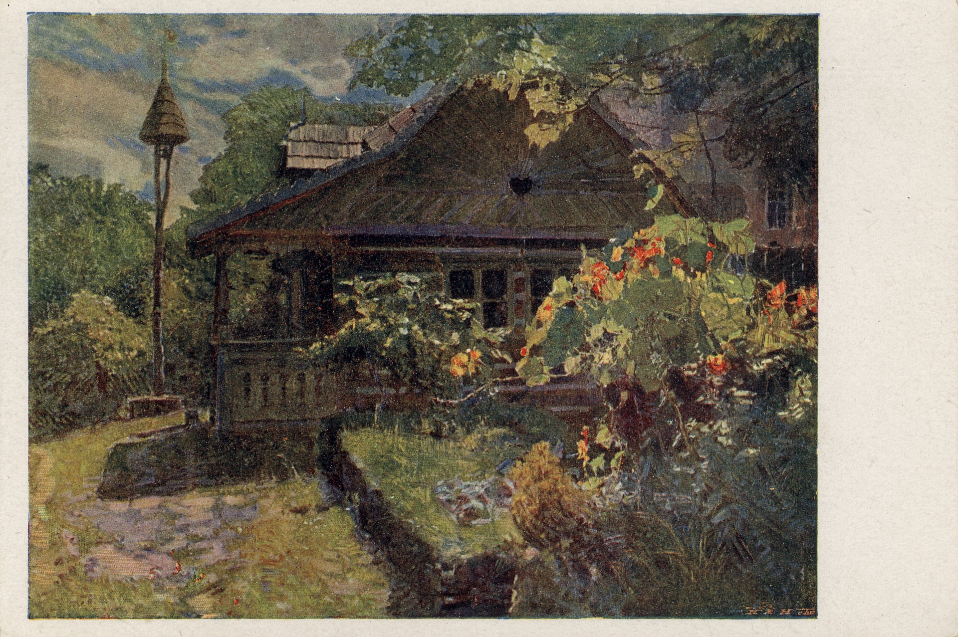 Цветы около дома