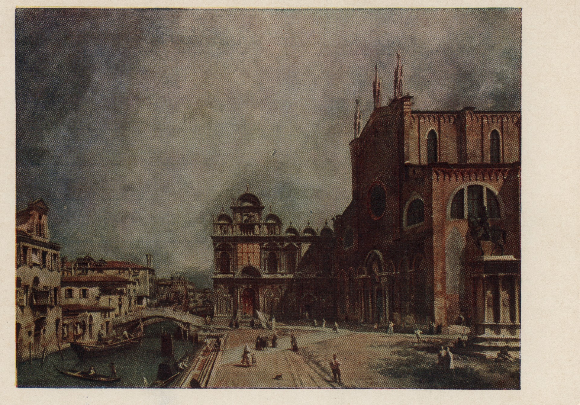 Площадь пере церковью С. Джованни э Паоло в Венеции