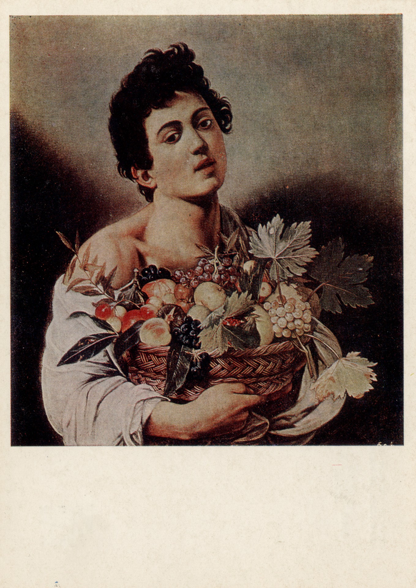 Юноша с корзиной фруктов