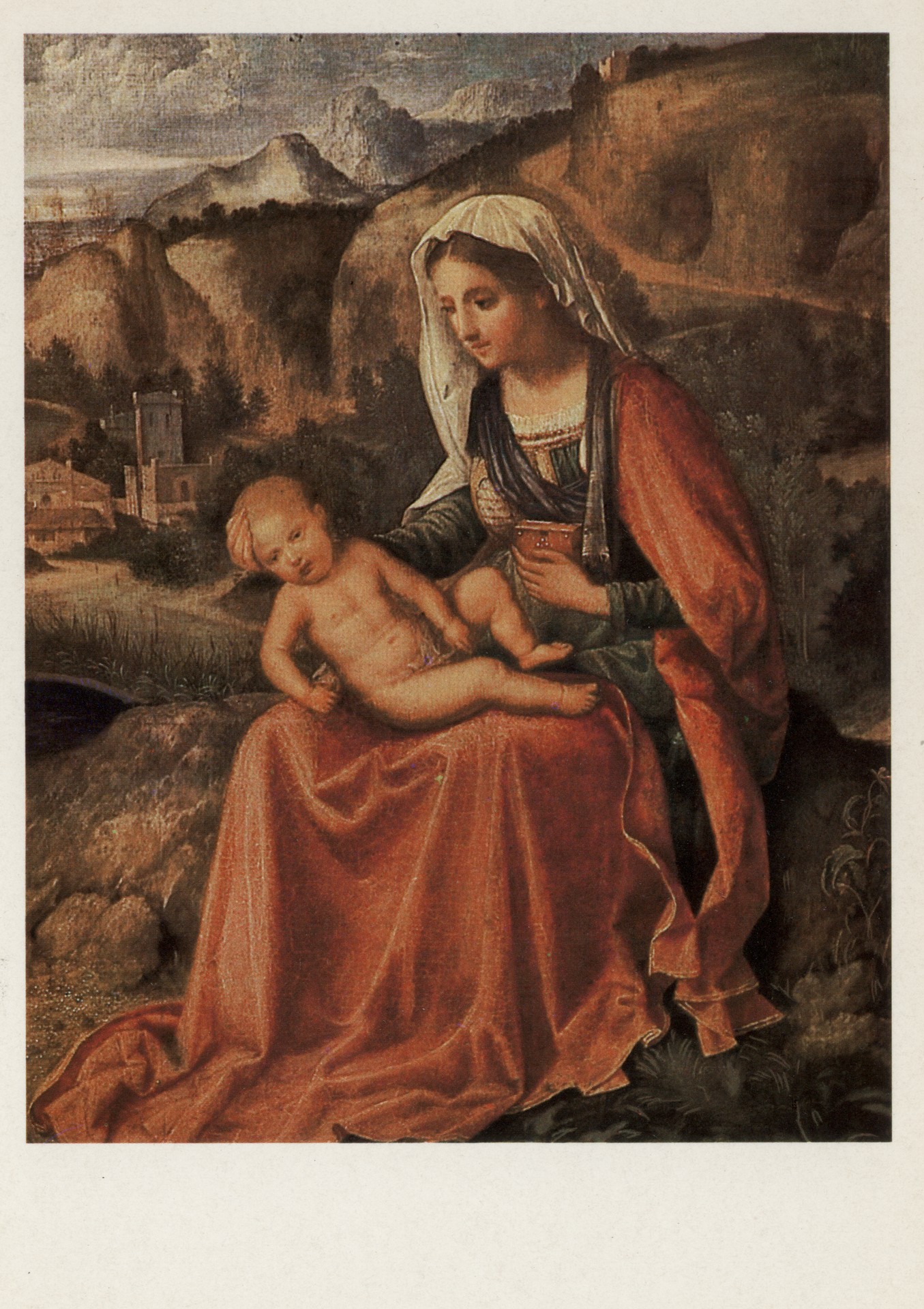 Мадонна с младенцем в пейзаже