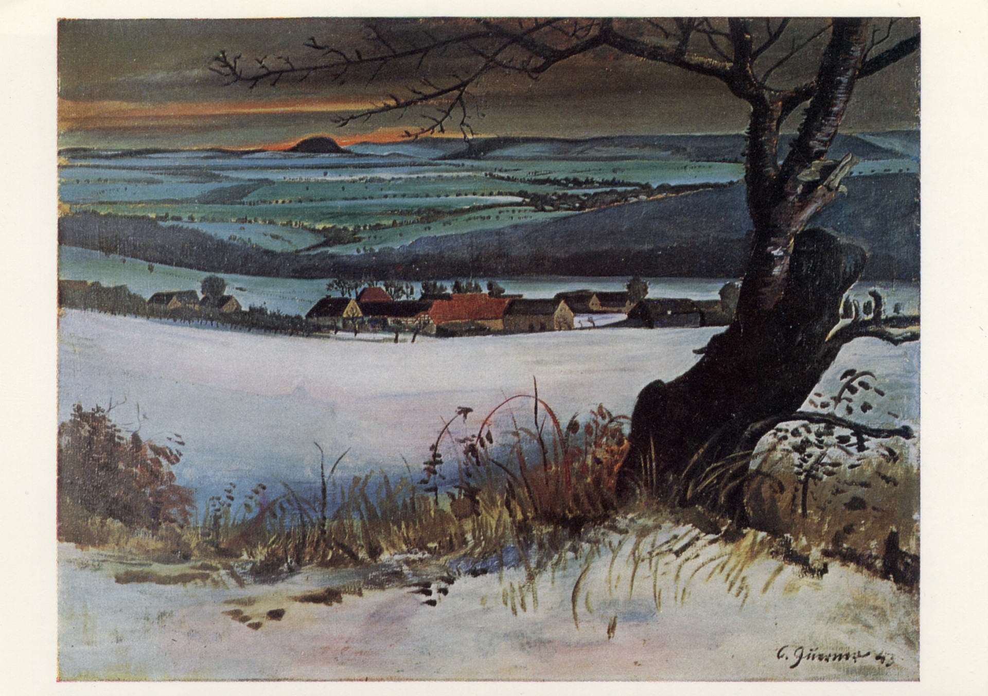 Белый зимний пейзаж