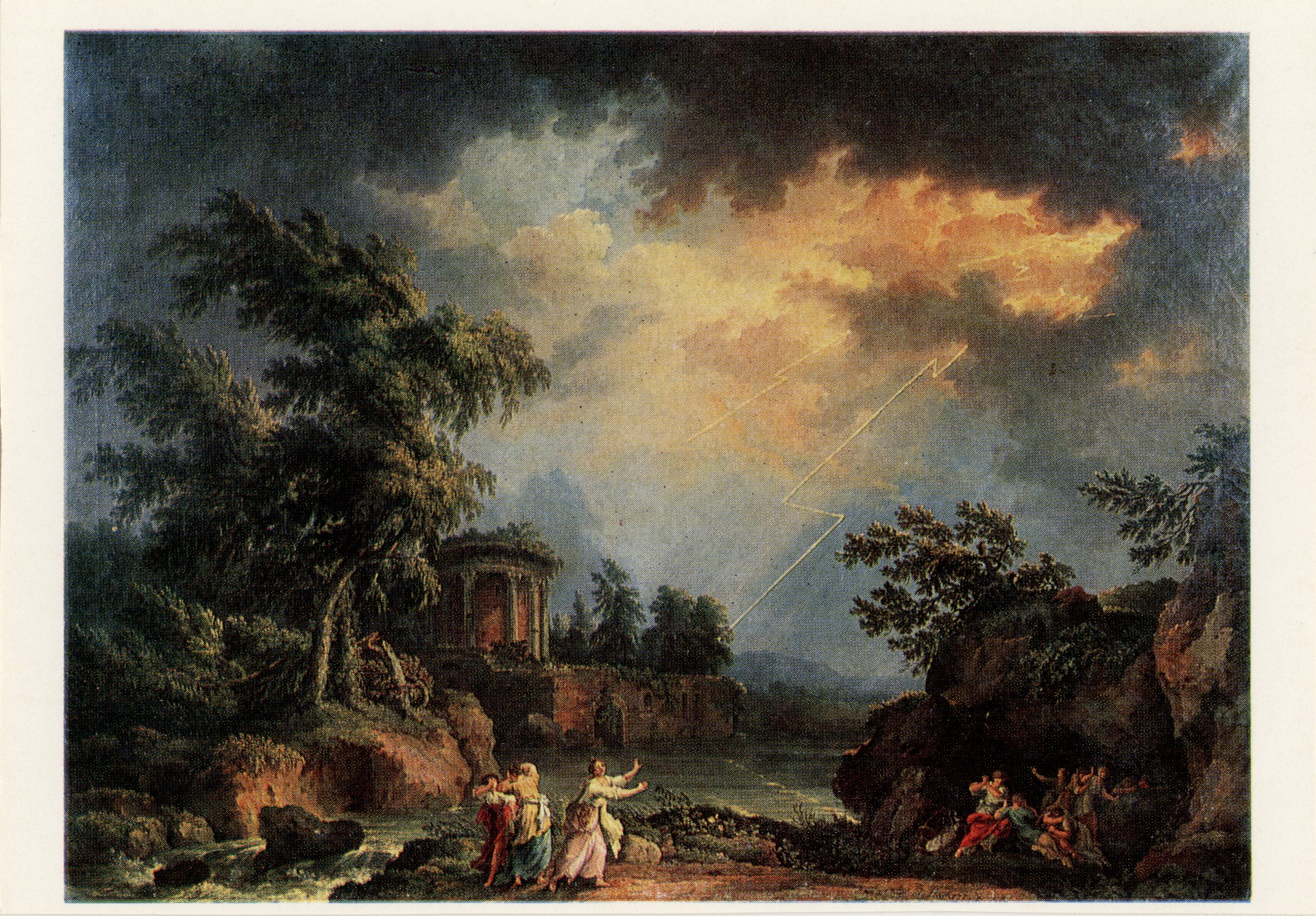 Пейзаж с молнией