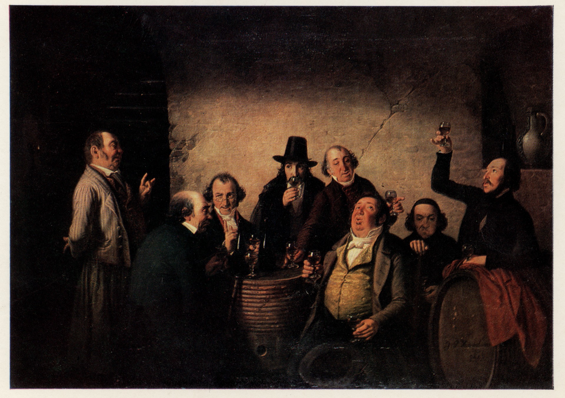 Дегустация вина в погребе