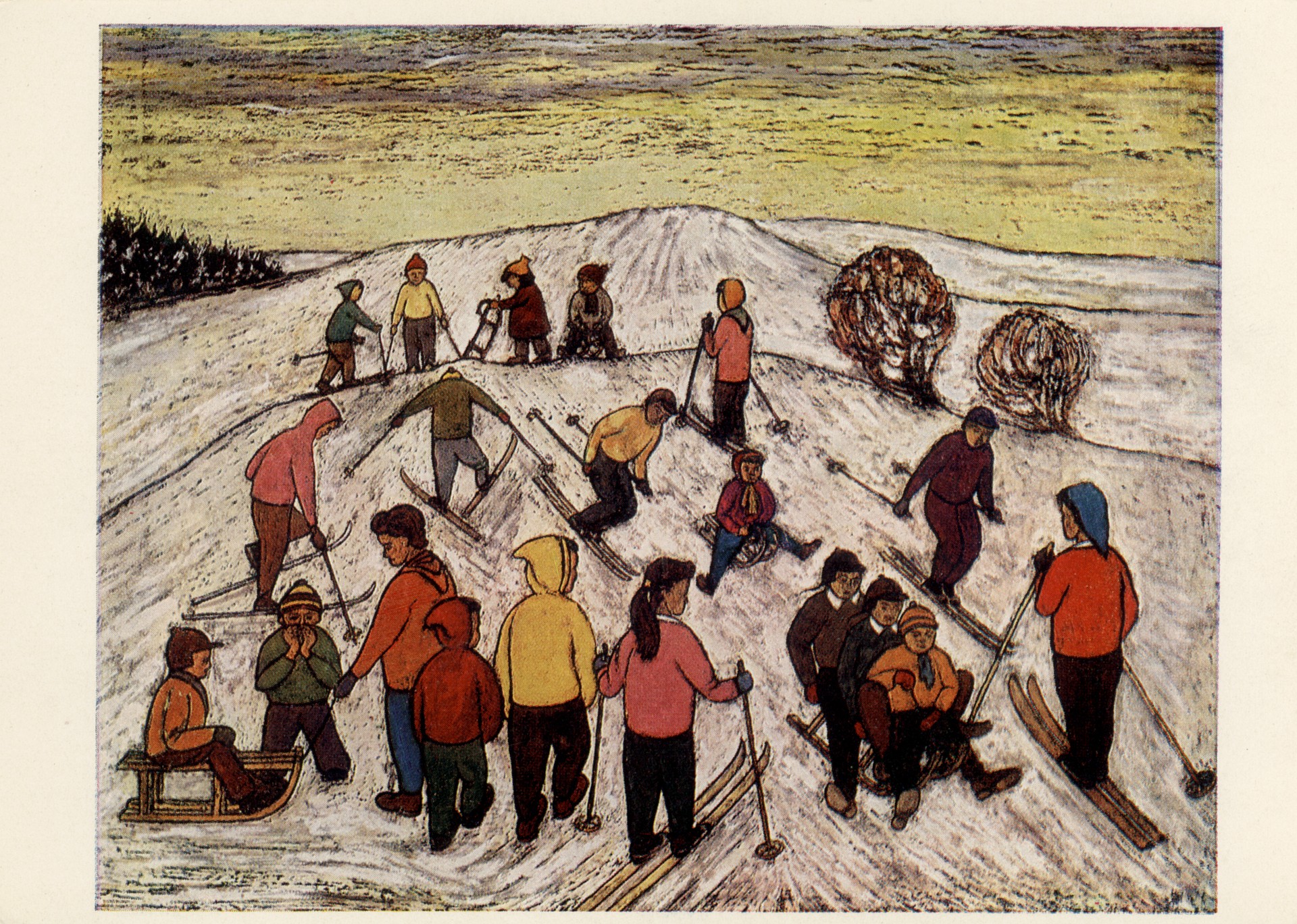 Весёлая молодёжь зимой